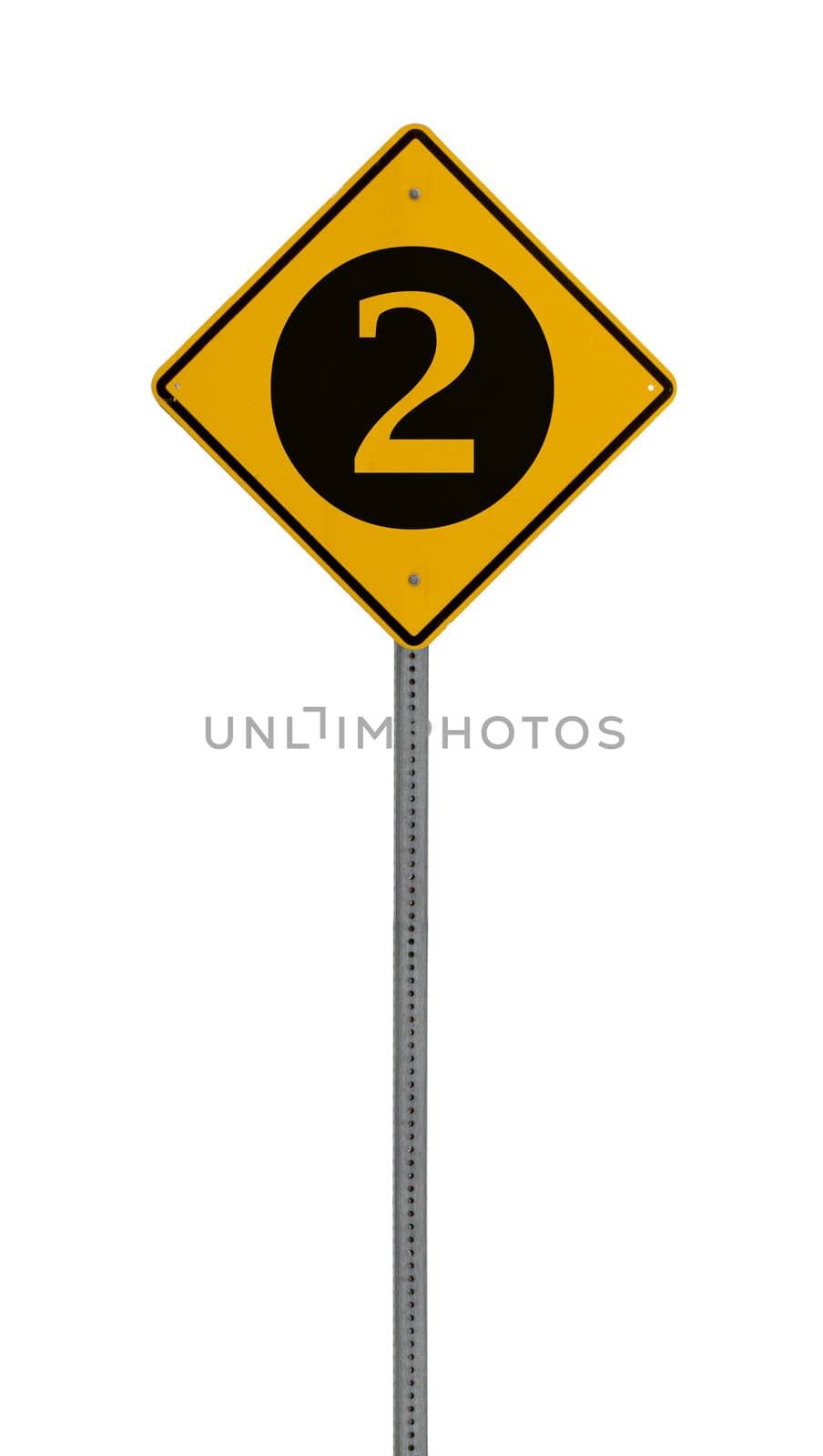 Isolated Yellow driving warning sign two by jeremywhat