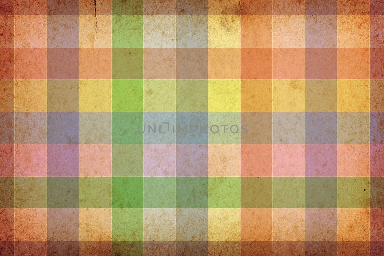 Retro paper background. Vintage style colorful grid