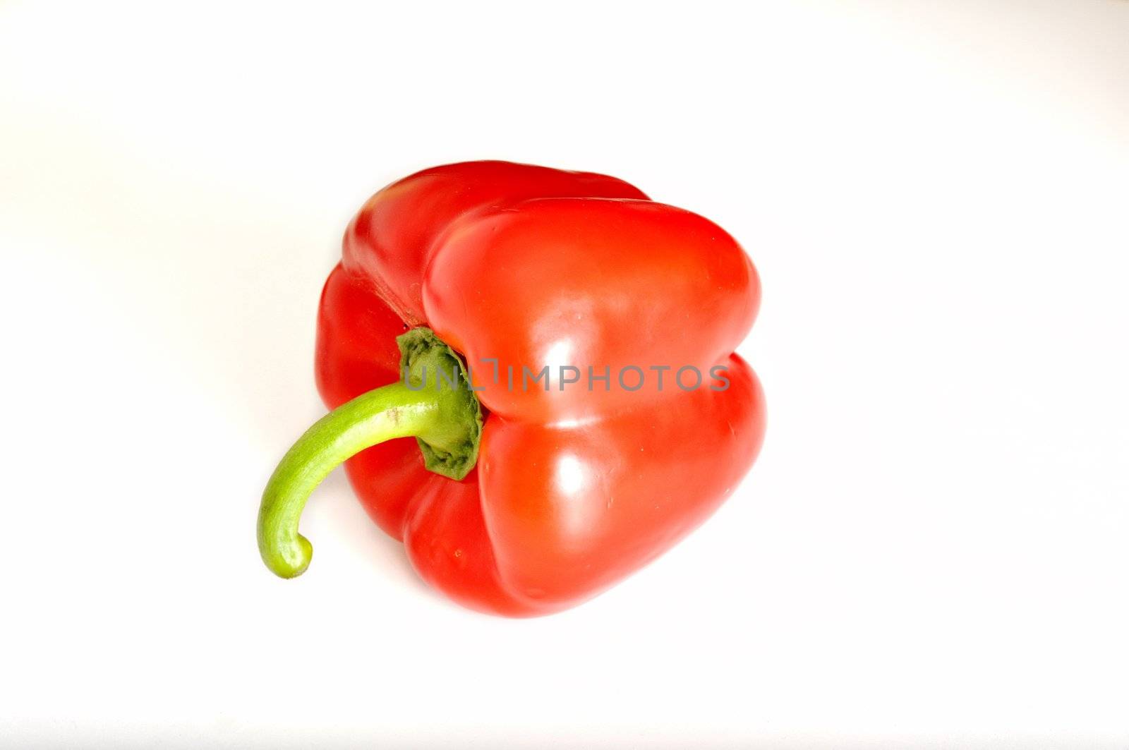 Fresh red pepper on white backround