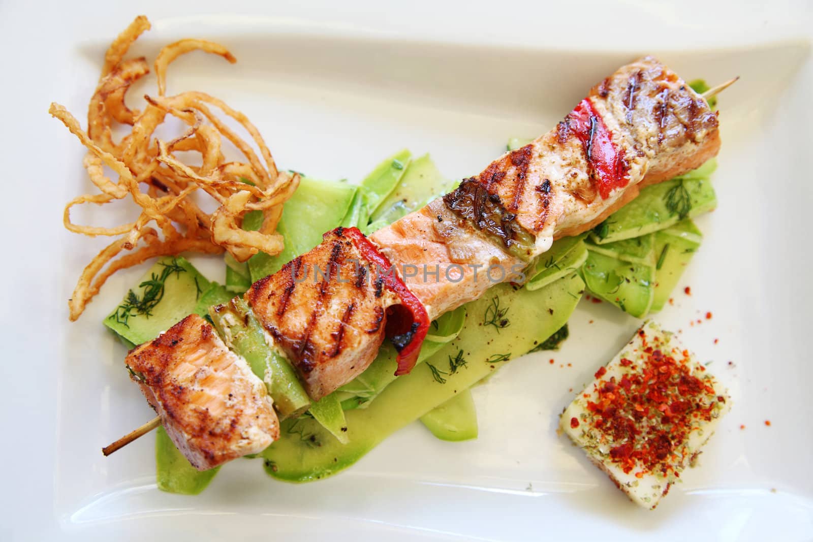 Grilled cube salmon by shamtor