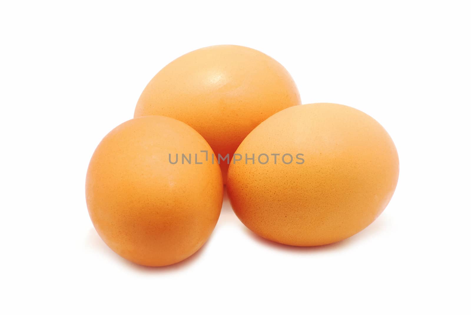 Bunch of eggs isolated on white background