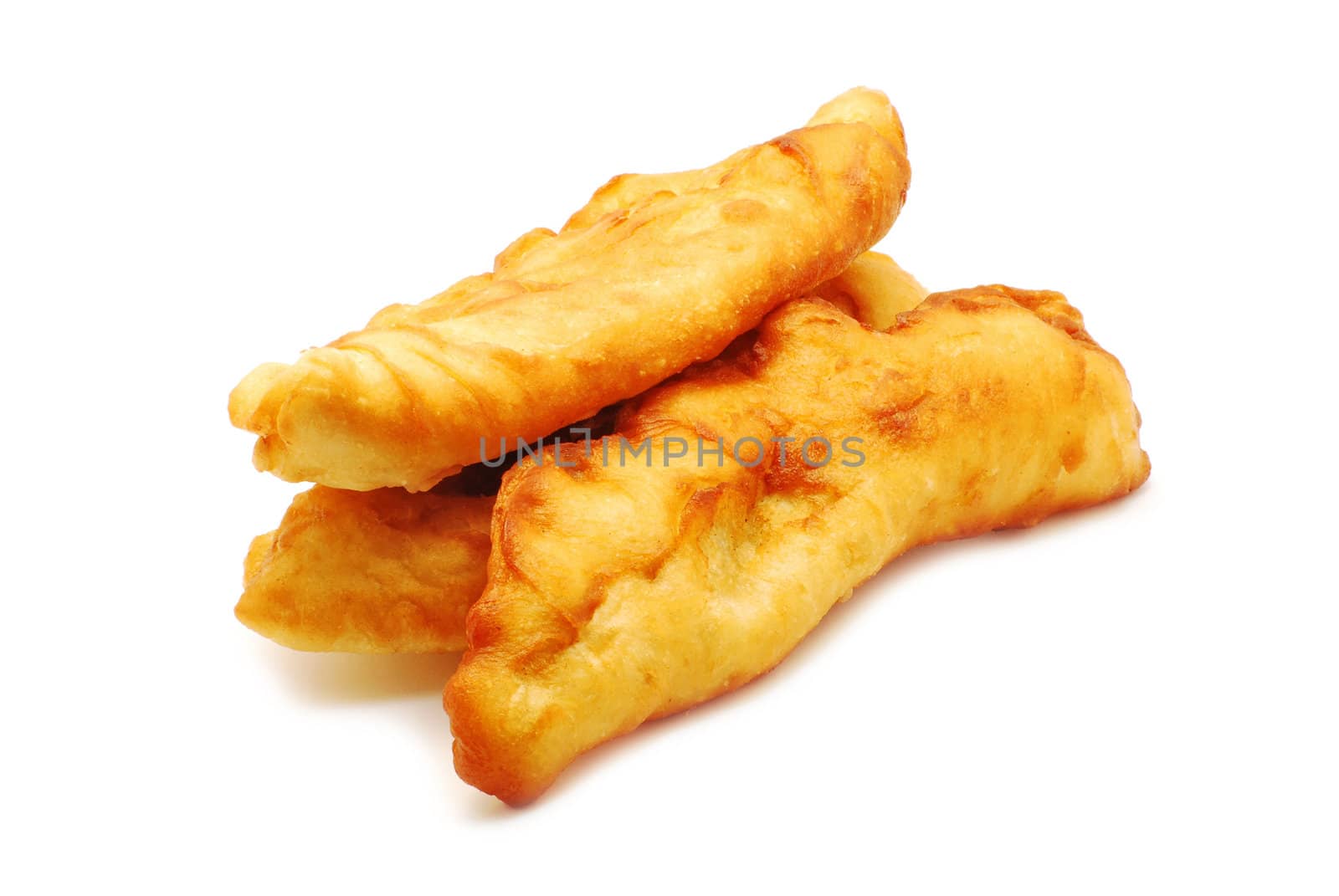 Homemade donuts with cheese on white background