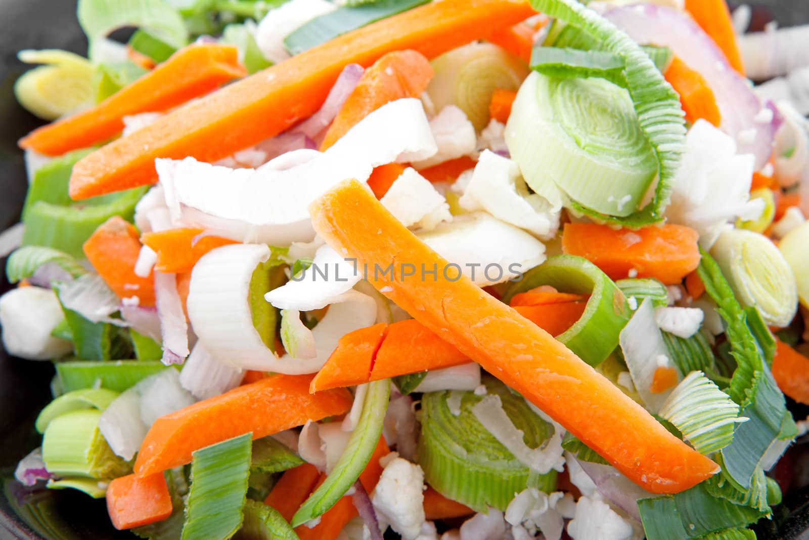 fresh vegetables in closeup