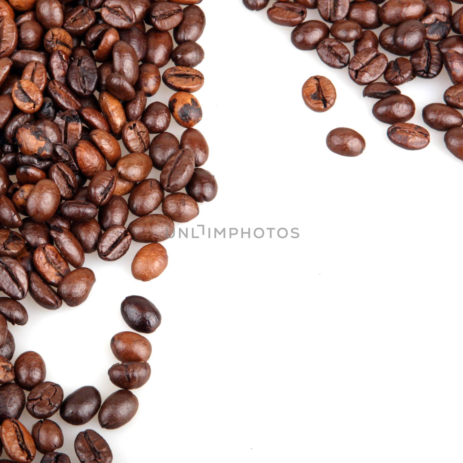 Coffee Beans isolated on white.