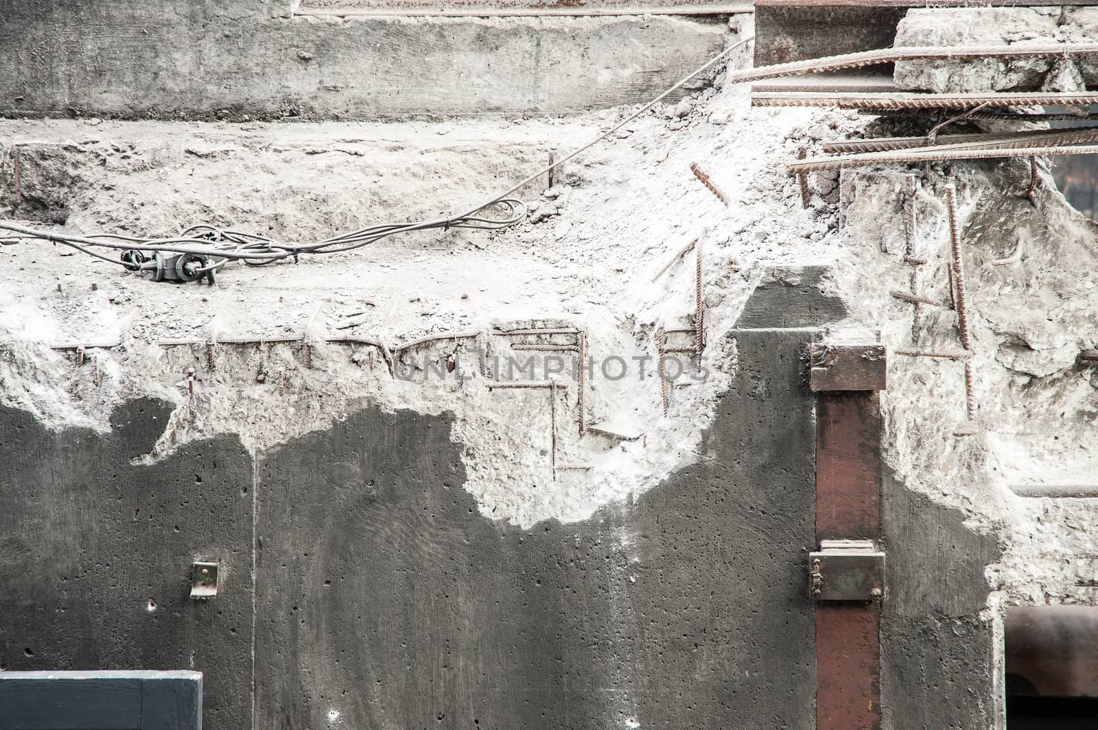 Details of the demolition of a building