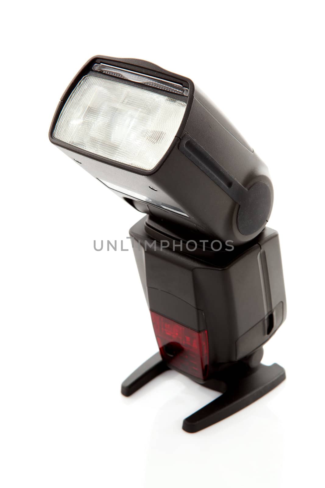 external remote flash over white background