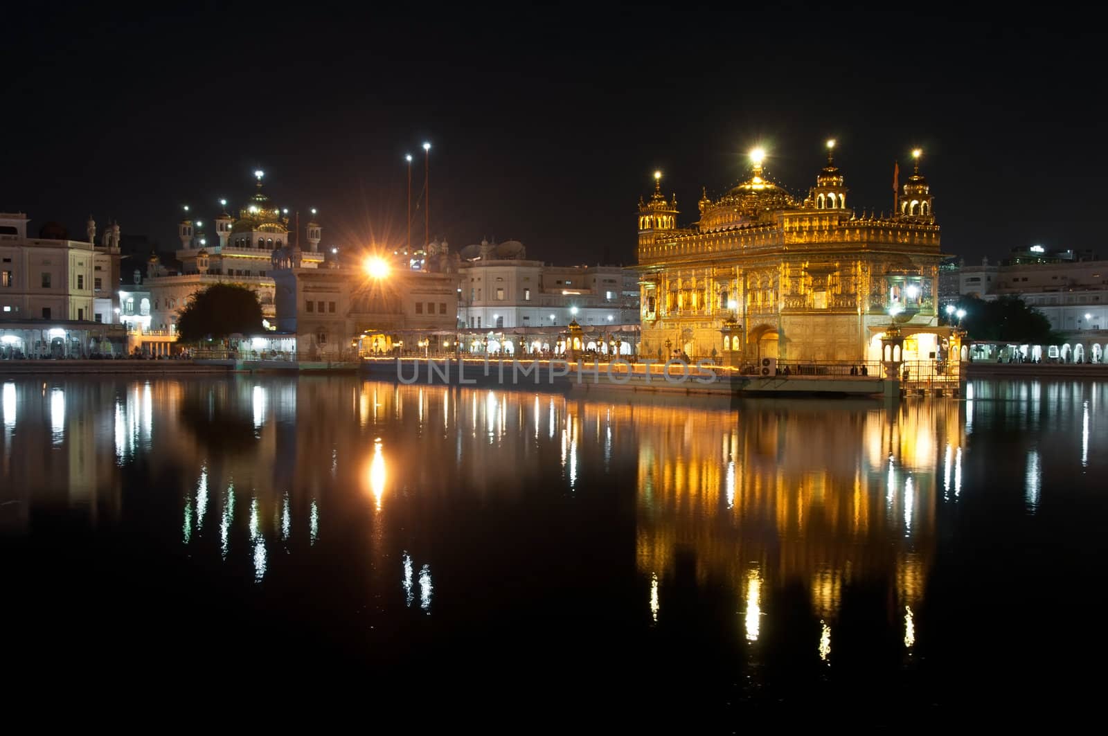 Amritsar Golden Temple night view, Pinjab, India 