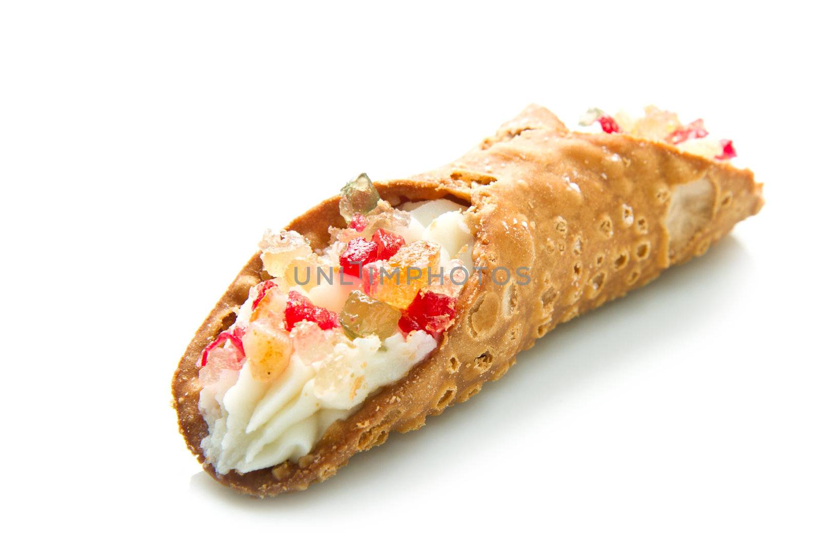 Sicilian cannoli with candied fruit by lsantilli