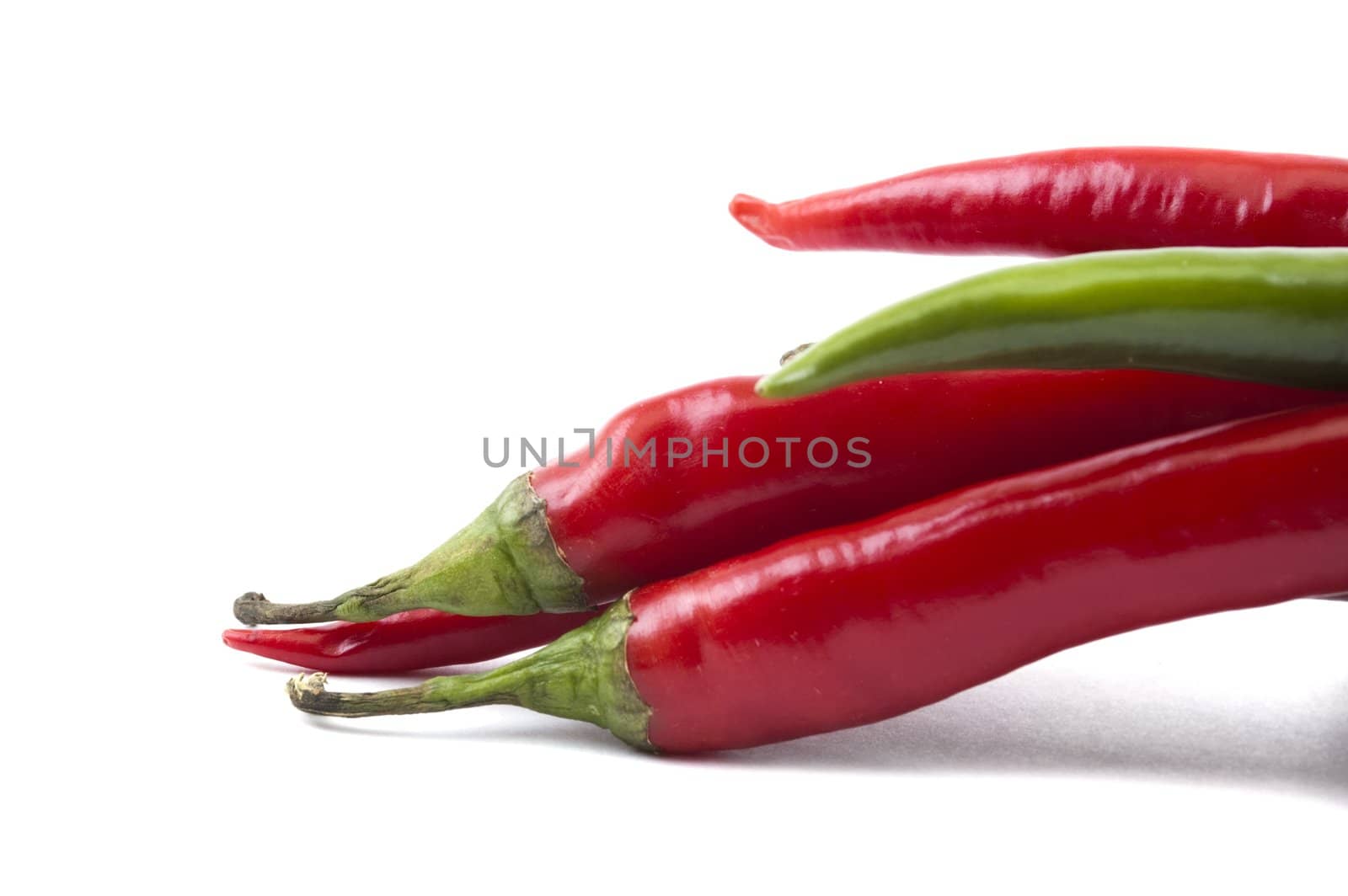 isolated pack of top chili peppers