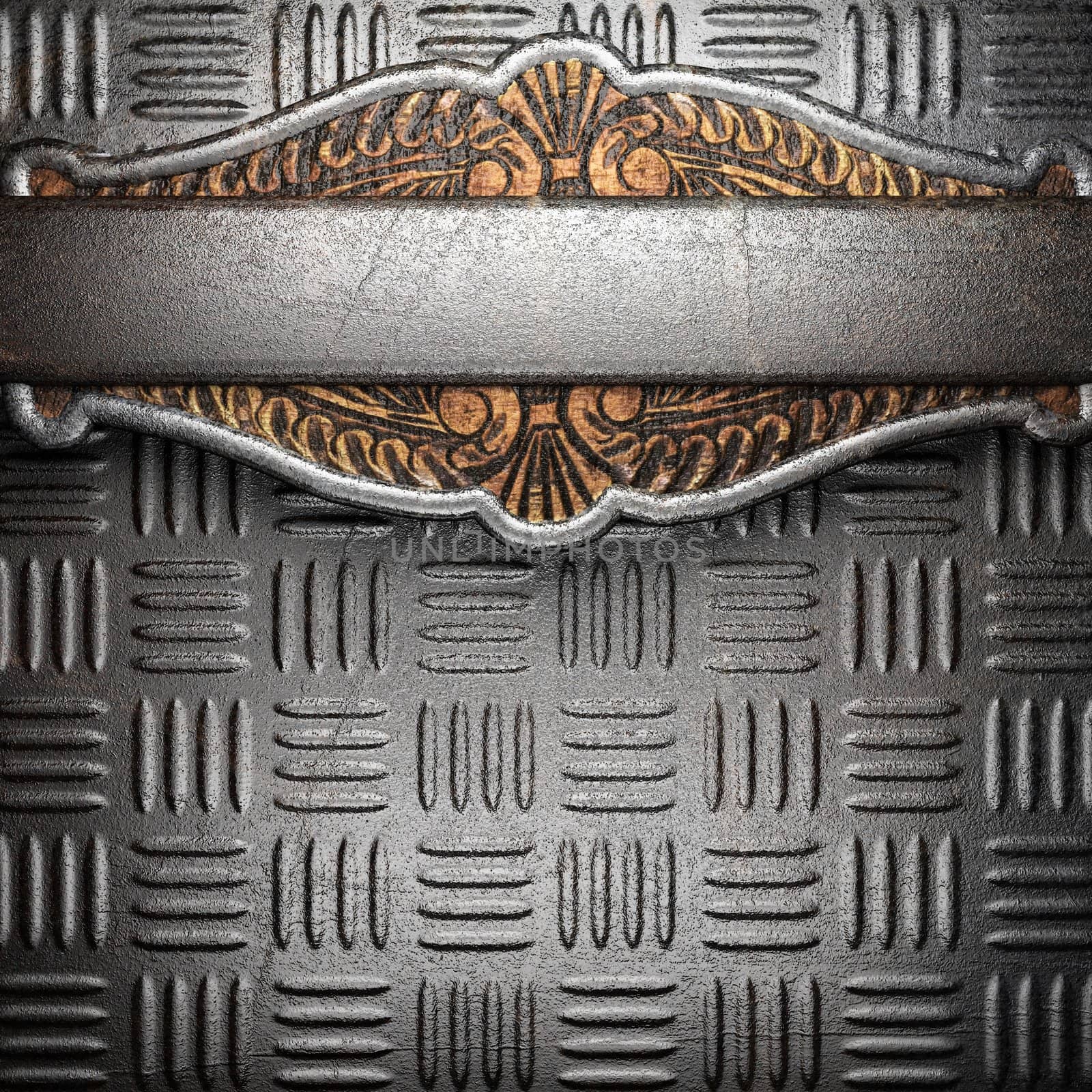 metal on wall made in 3D