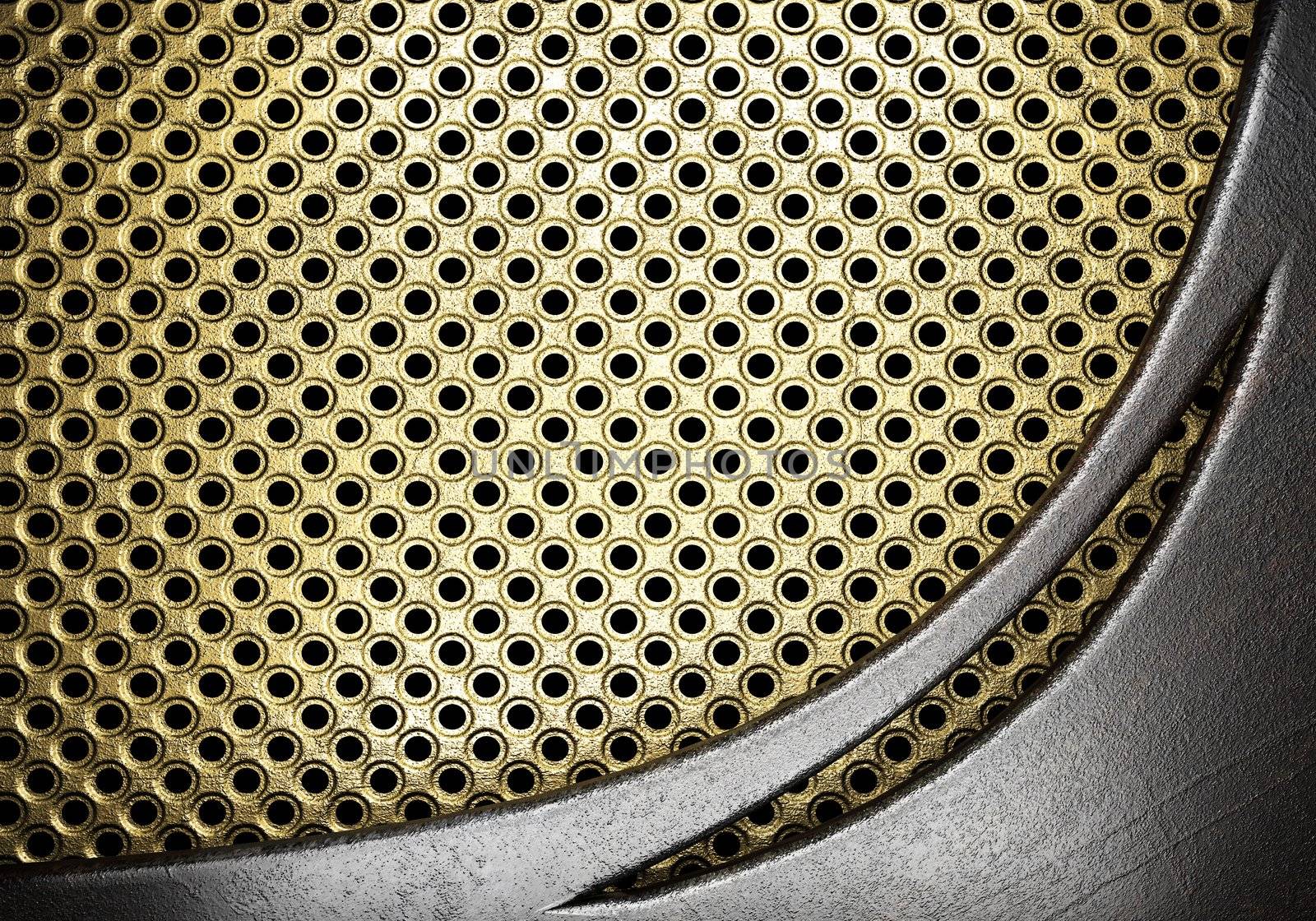 metal on gold made in 3D