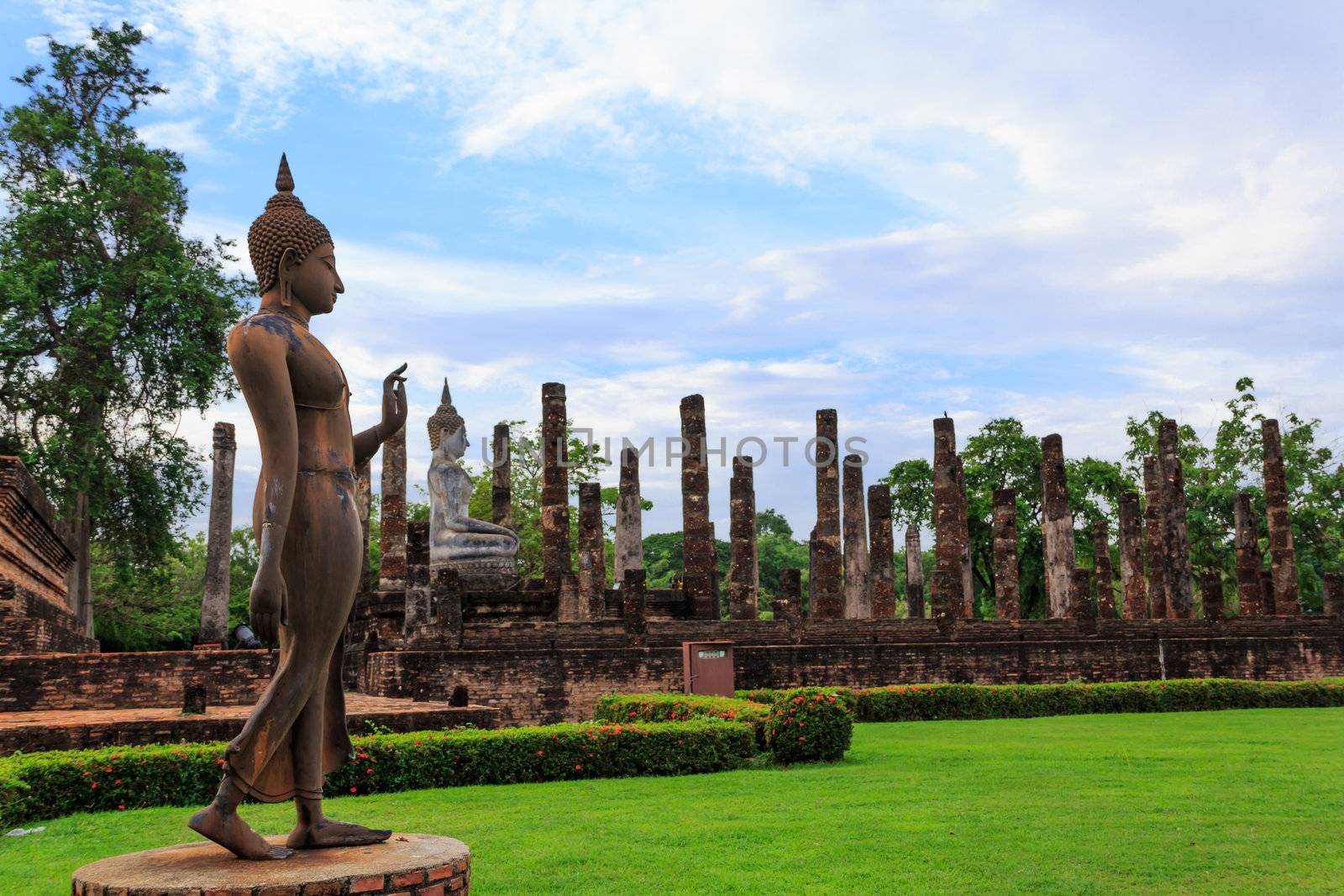 Sukhothai ruin old city country Thailand