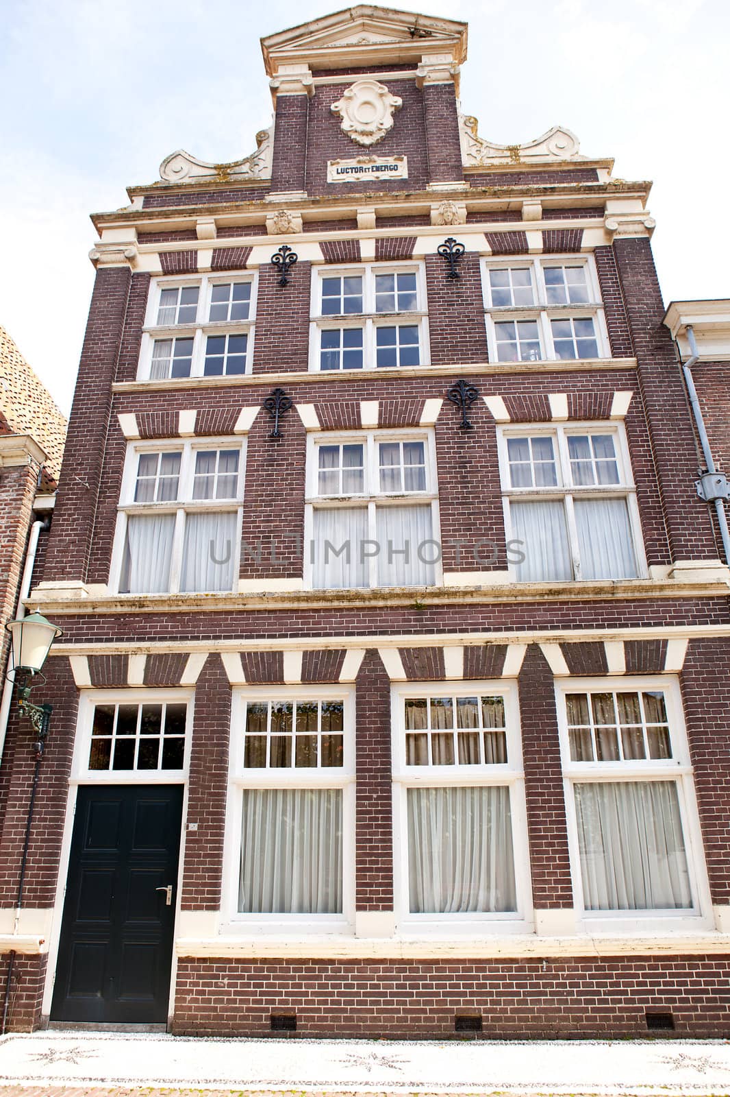 Front of beautiful Dutch house in Elburg