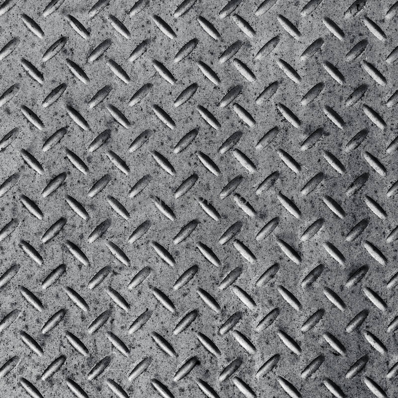 Background of metal diamond plate in silver color.