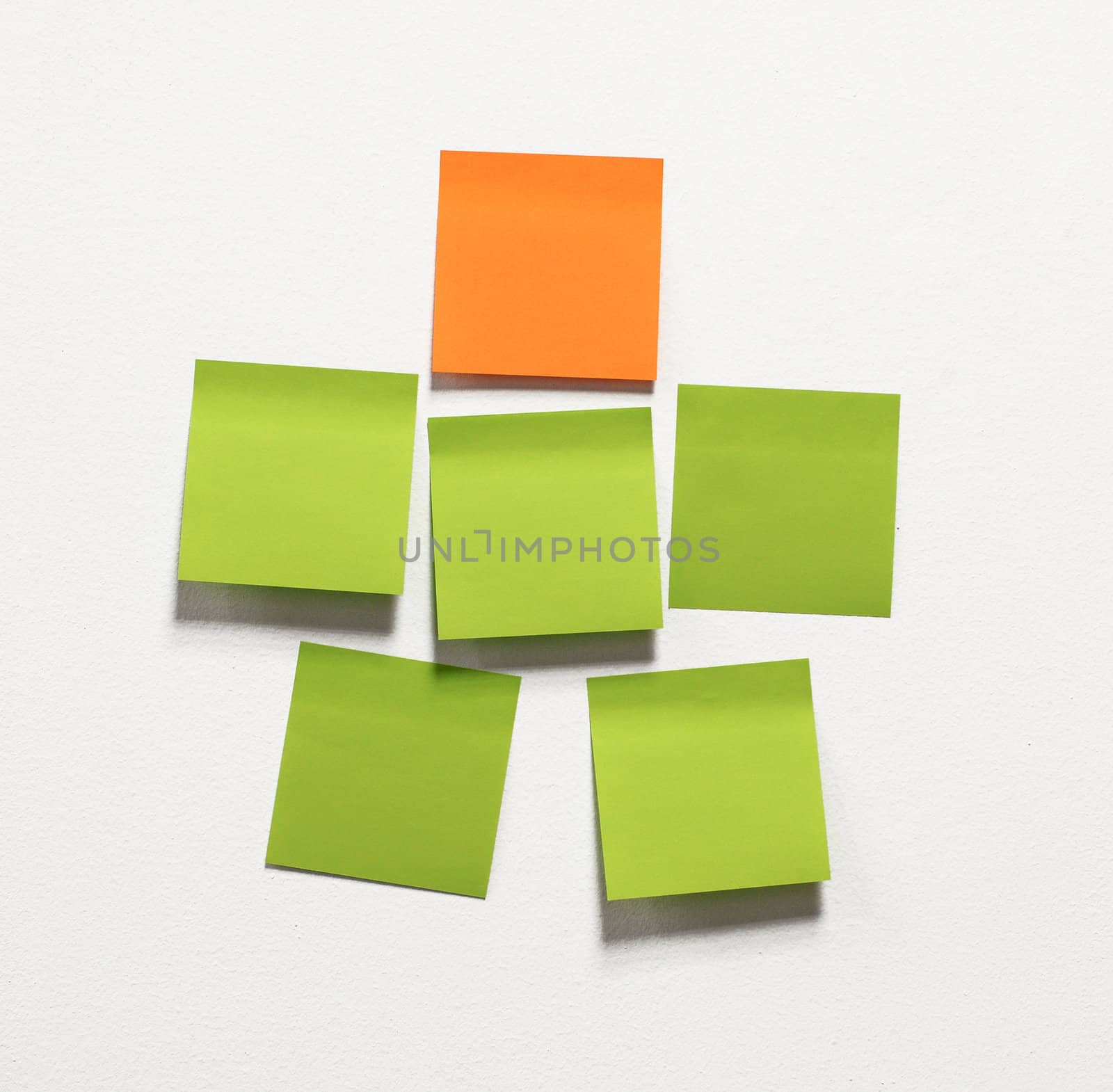 Color sticker notes isolated over white background by DNKSTUDIO