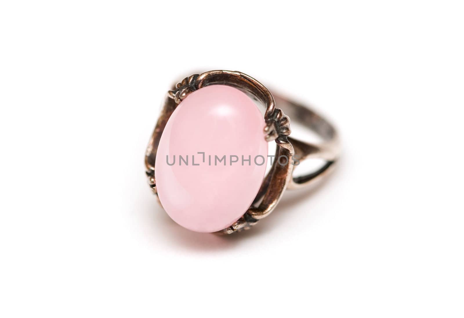 ring with a pink stone