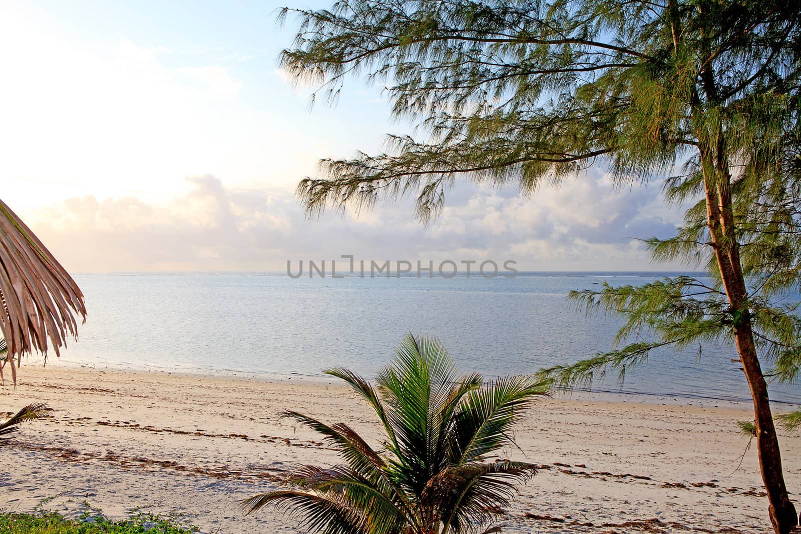 African beach early in the morning