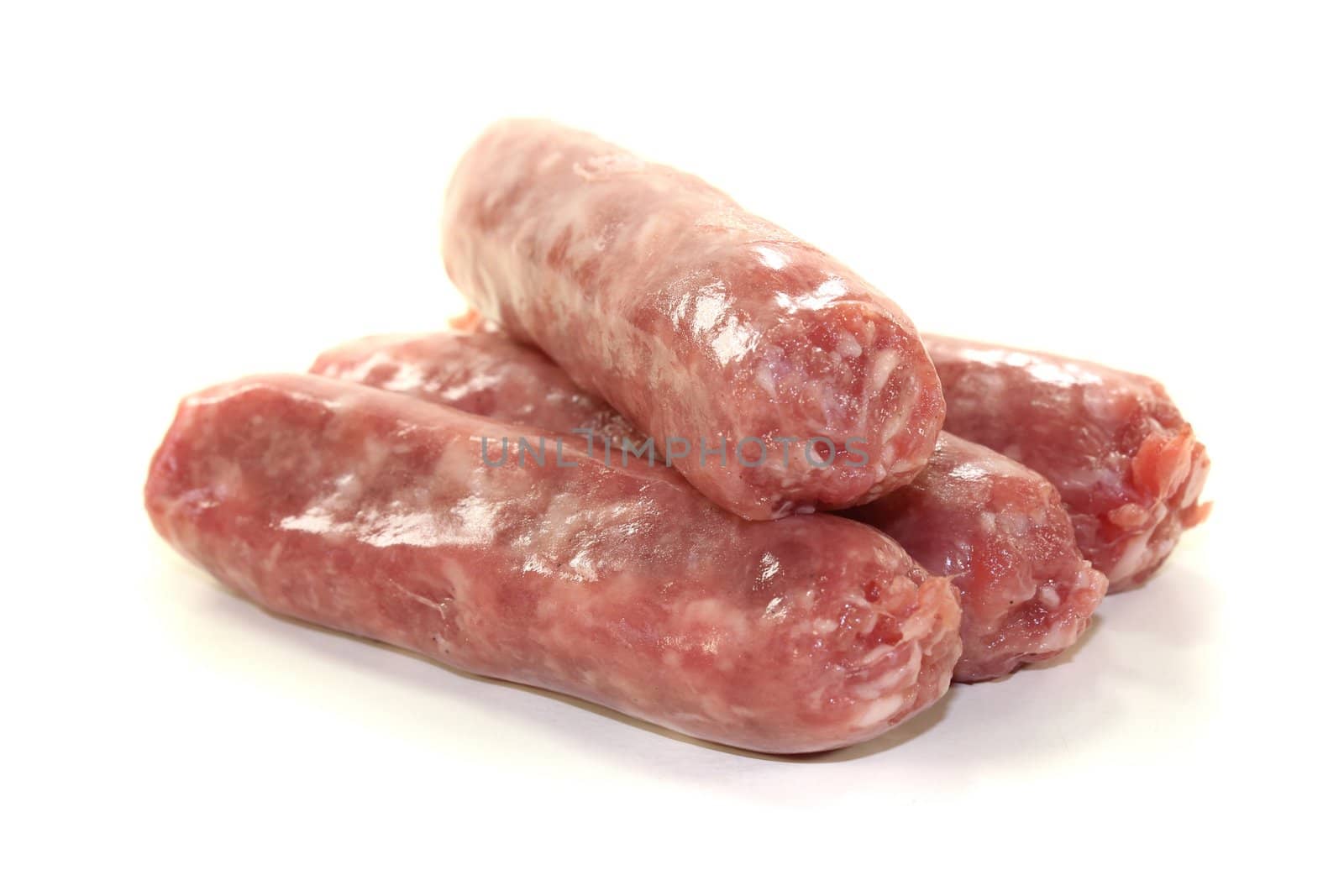 Salsiccia on a stack on bright background