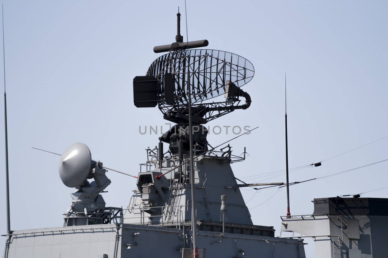 Radar of military ship by ints