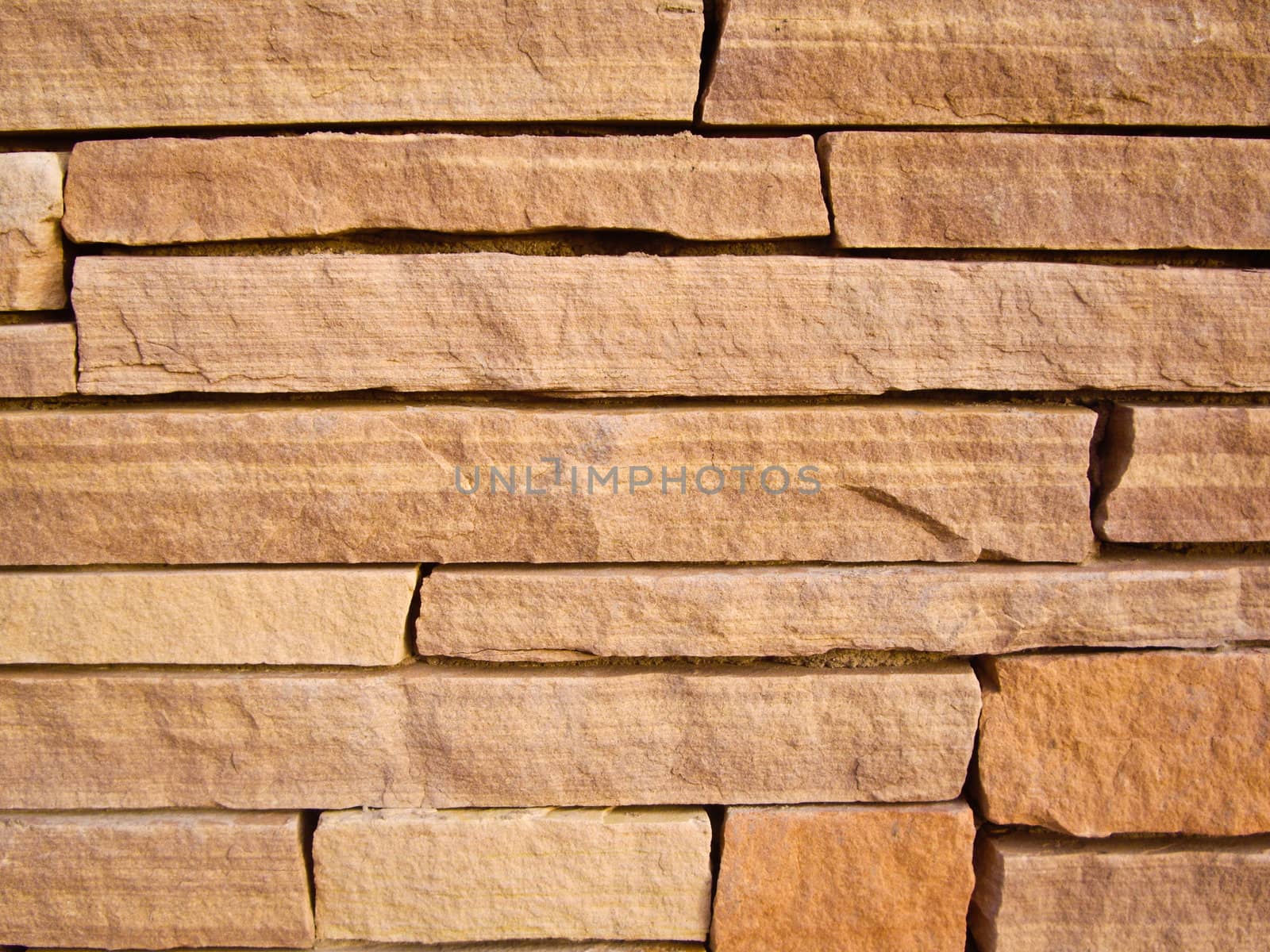 Wall of sheets of sandstone