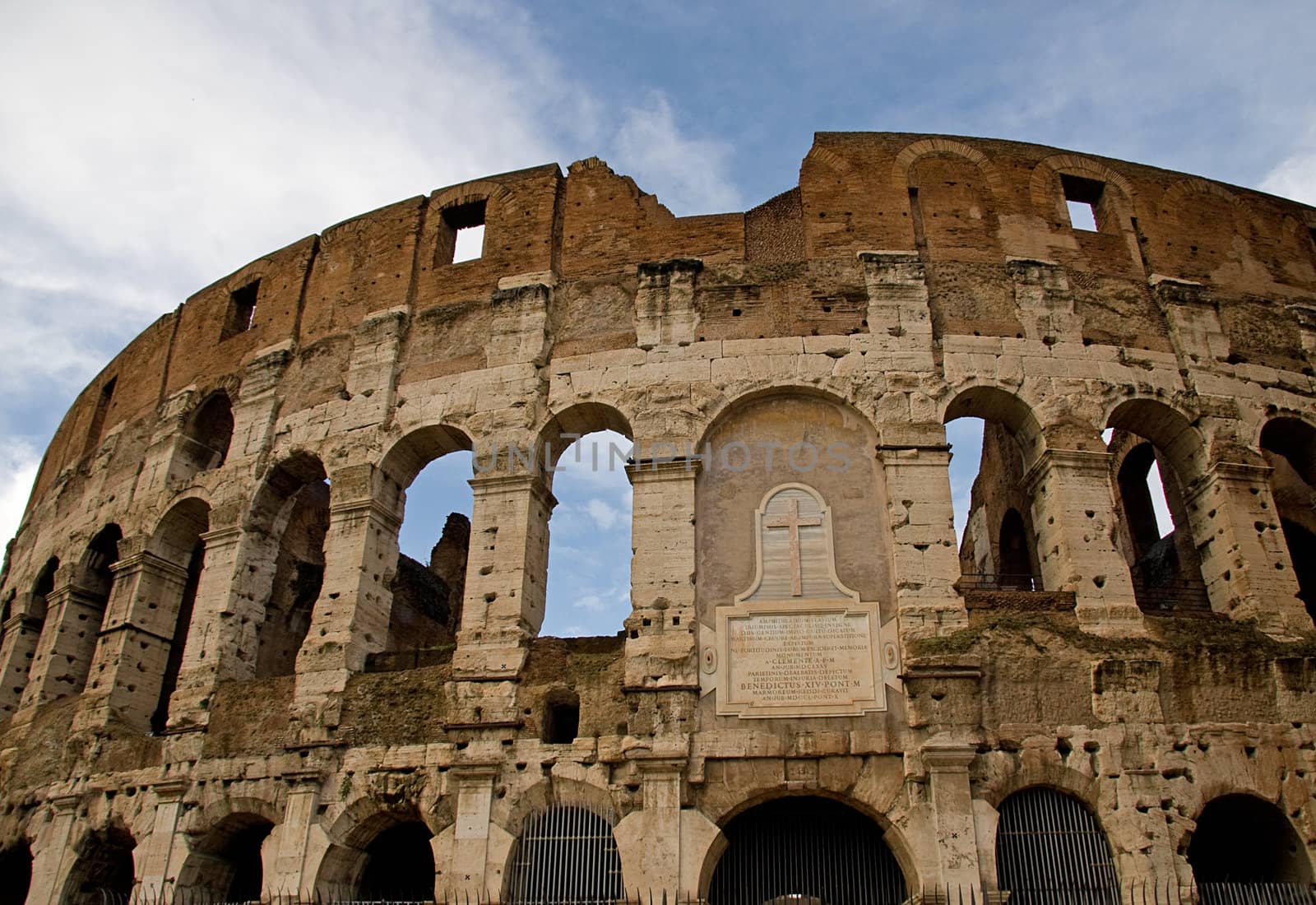 View of the colosseum in Rome