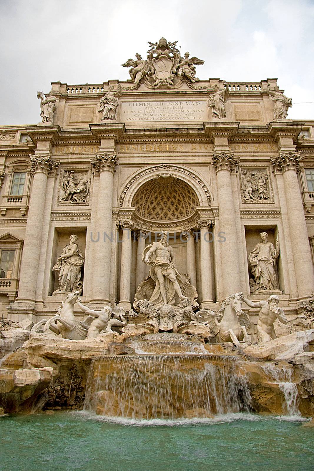 View of Fountain Di Trevi in Rome, Italy