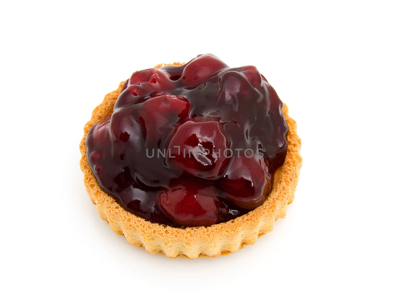 delicious Cherry pie isolated on white background