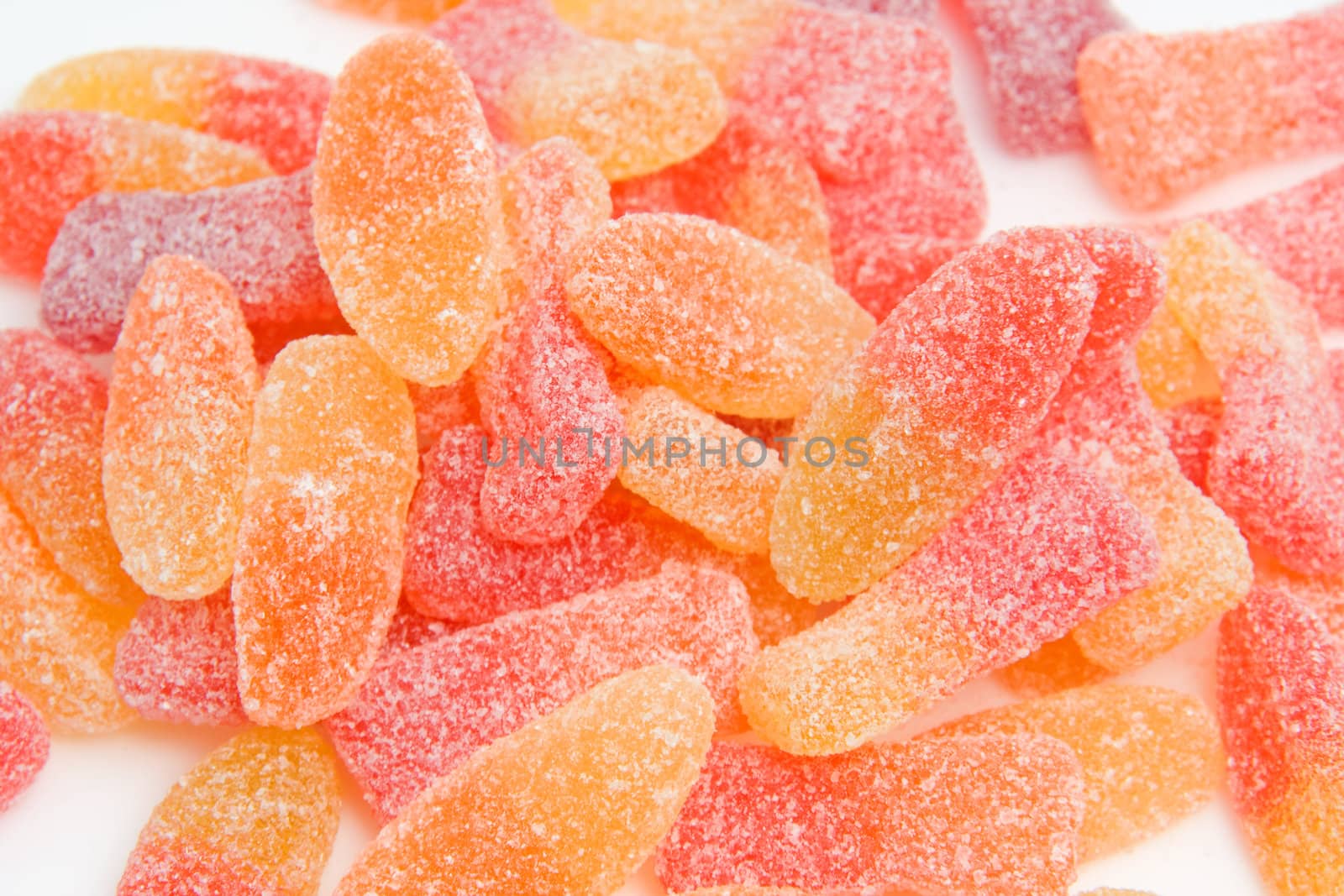 Background of closeup colorful sugar candy