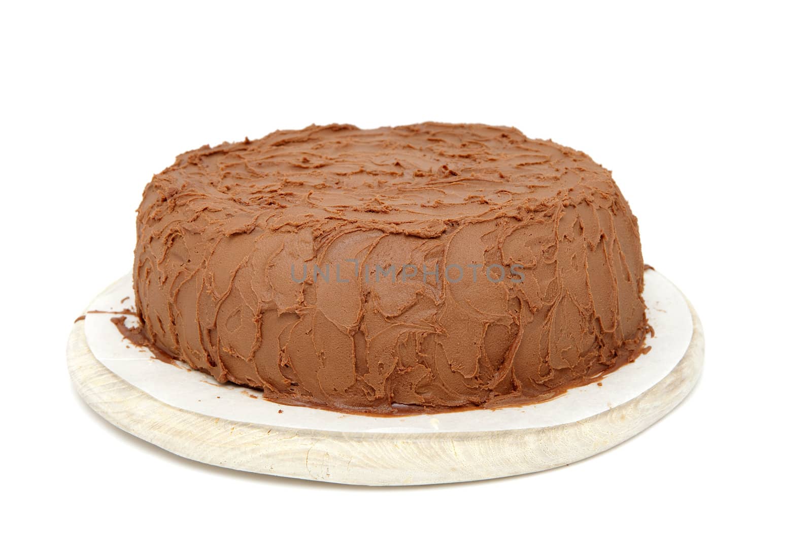 delicious chocolate cake isolated on white background