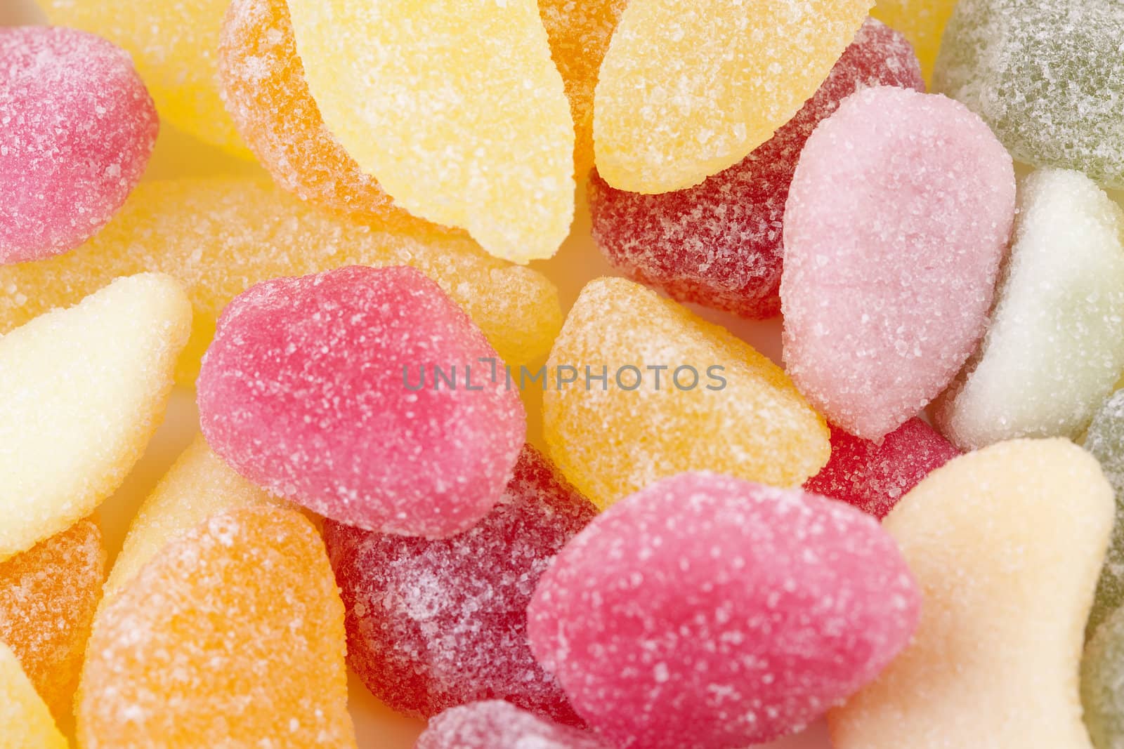 colorful sugar candy in closeup, can be used as background