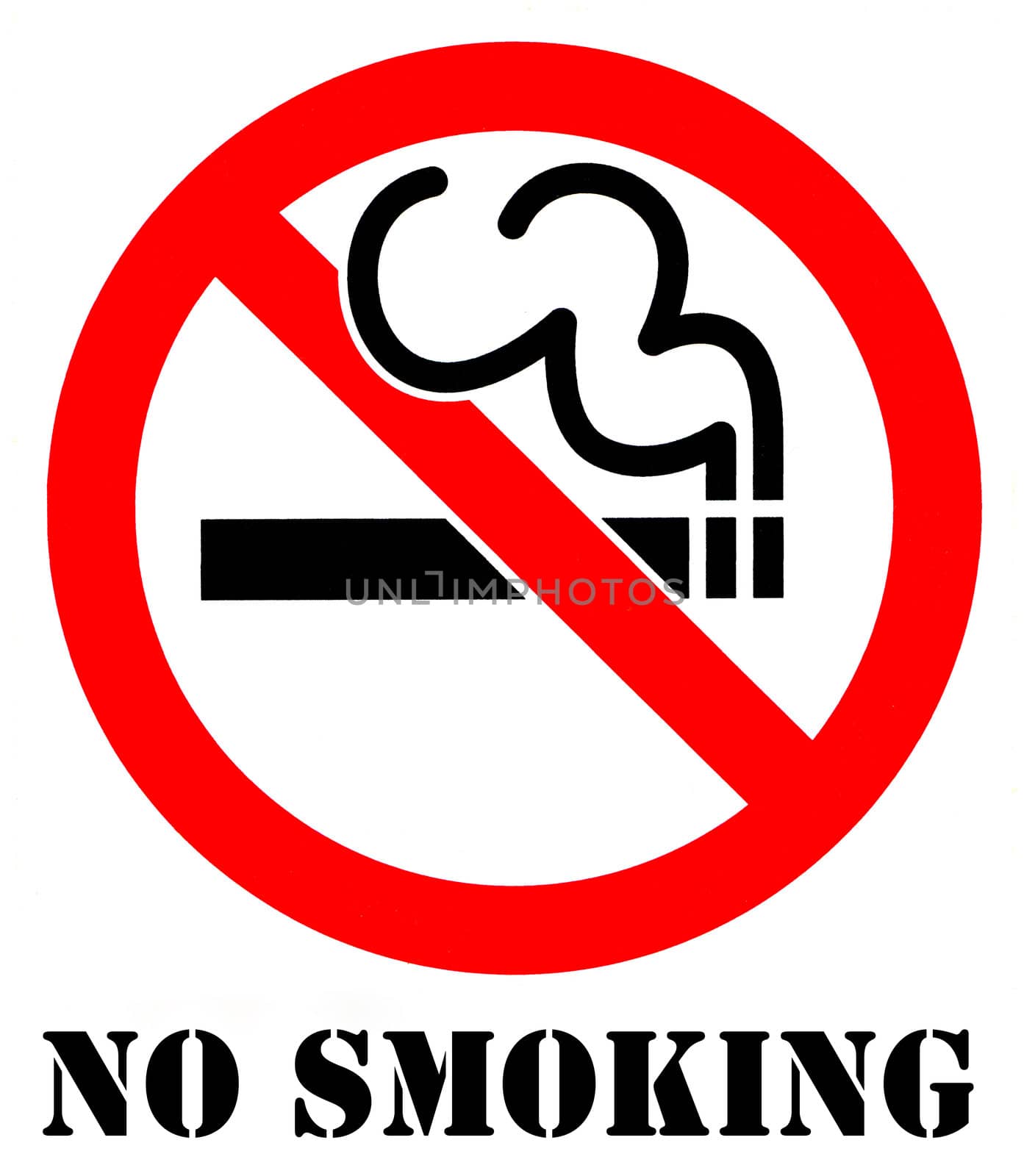 A 'No Smoking' Sign.