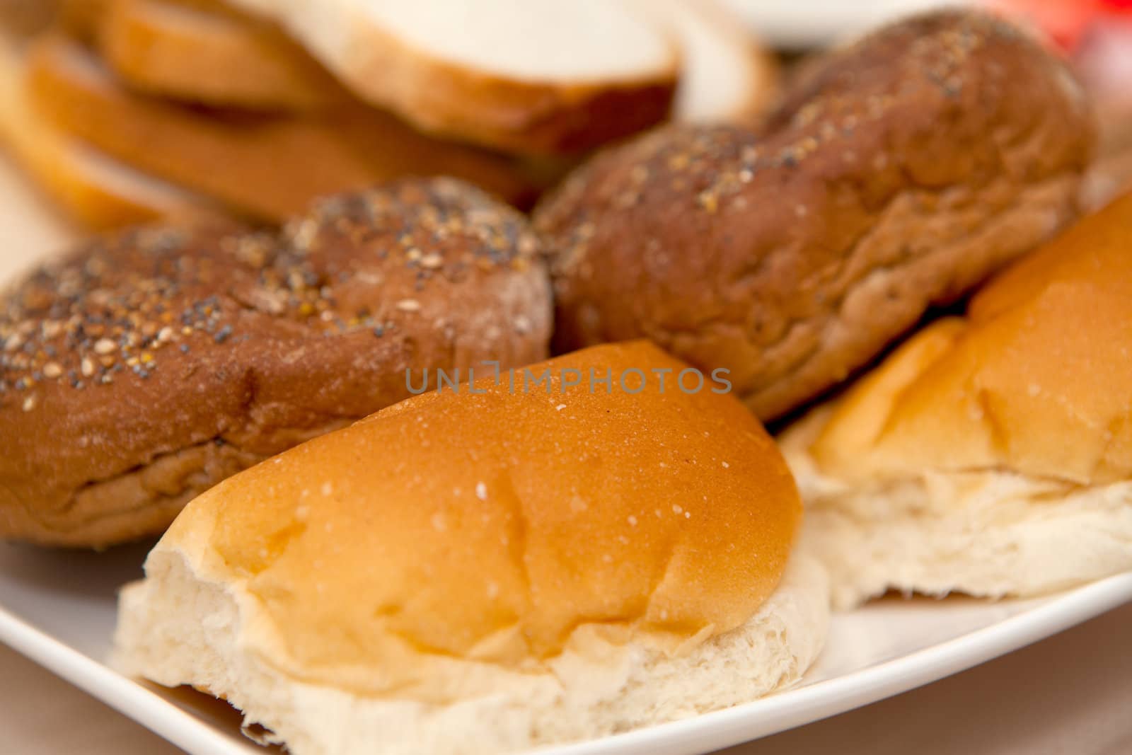 delicious buns in closeup