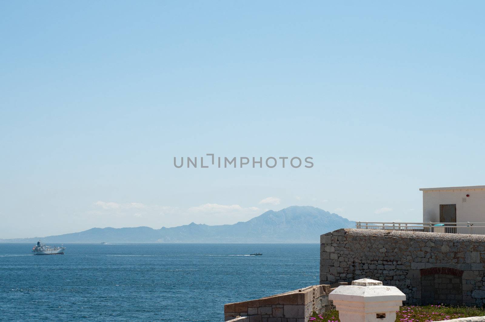 Beautiful sea landscape in Gibraltar