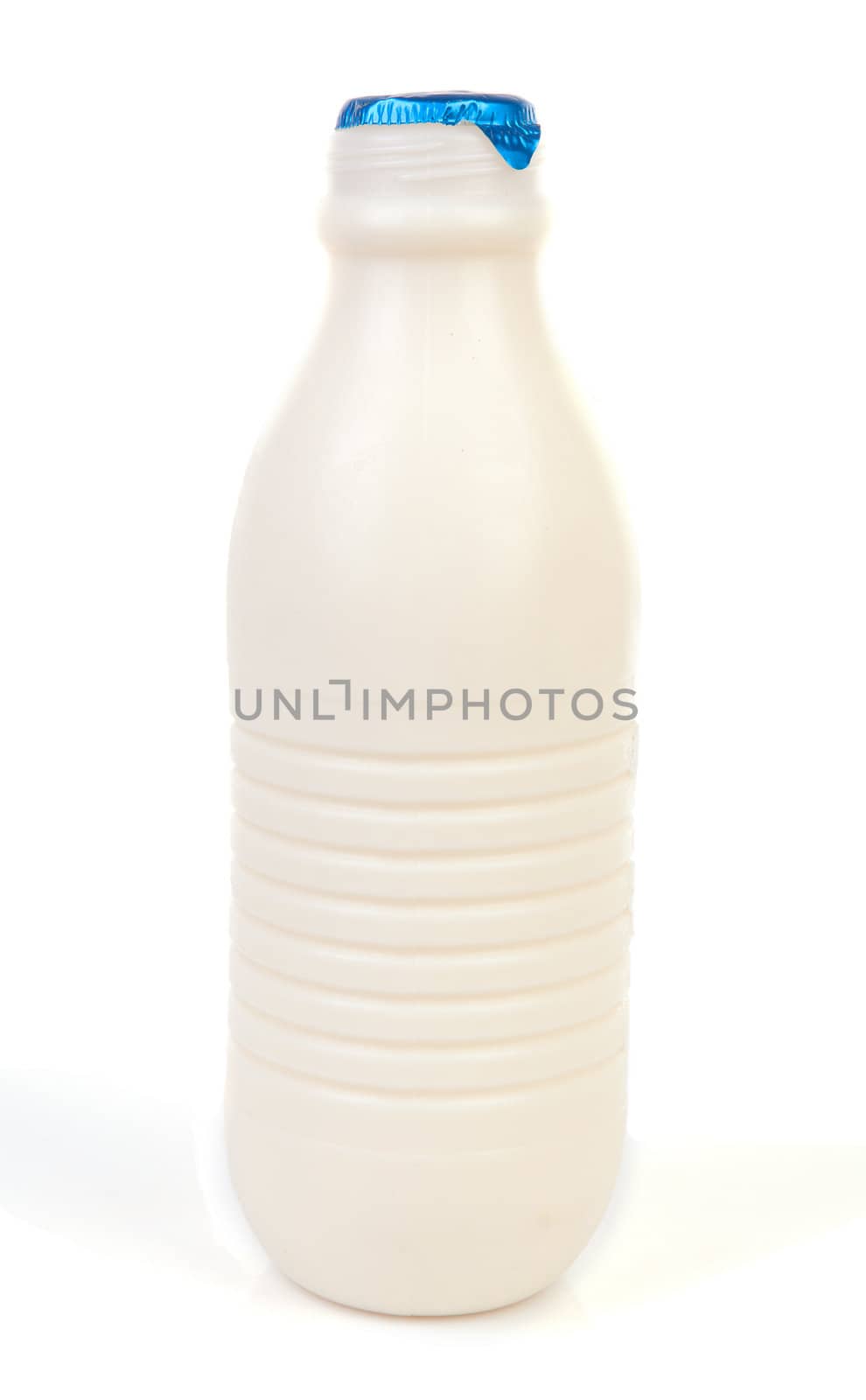 Bottle of milk isolated on white background