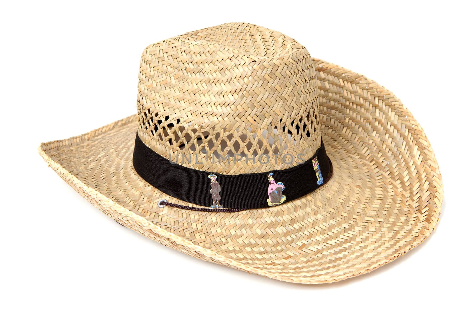 reed western hat isolated on white background