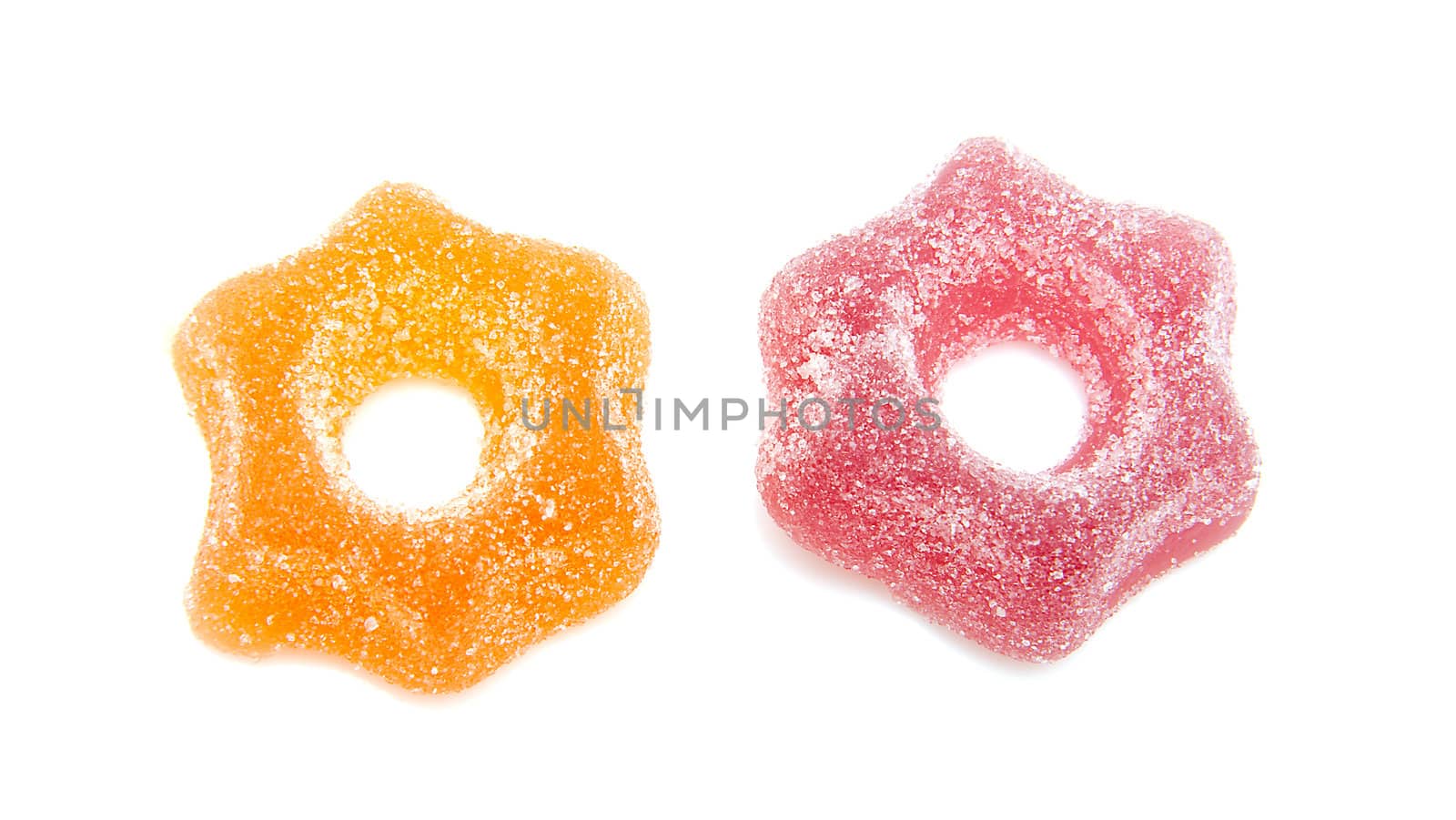 christmas candy with sugar over white background