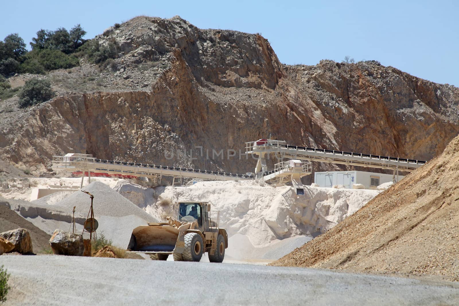 sand excavation in the south of france