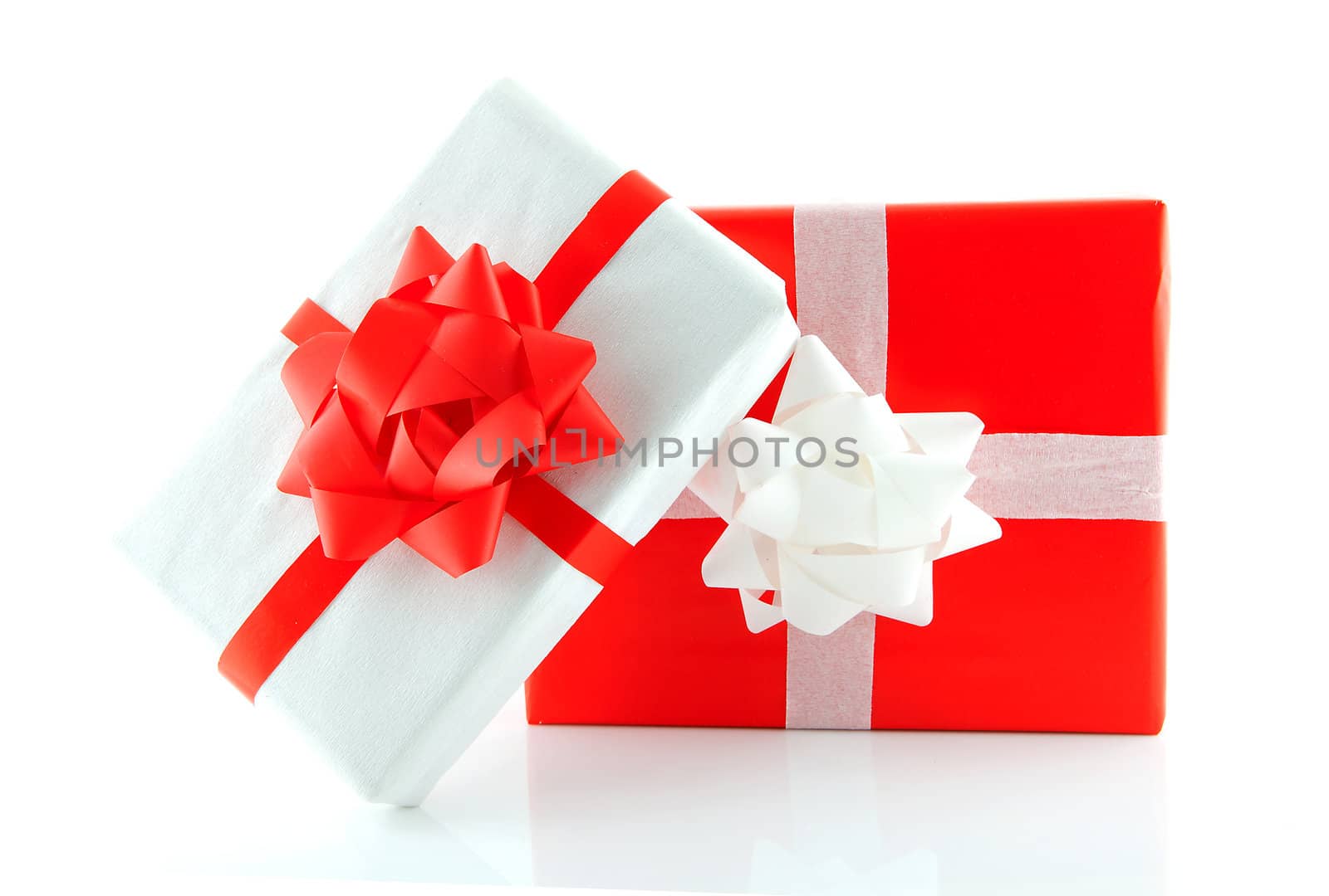 christmas presents isolated on white background