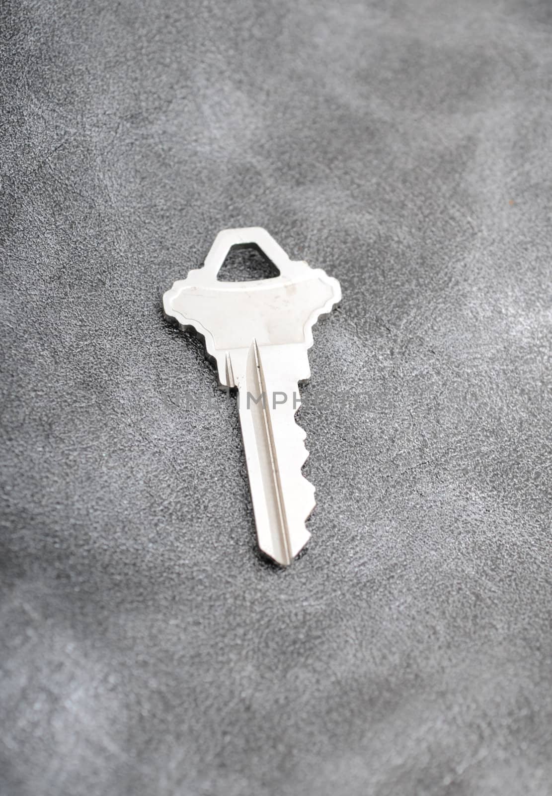 New home or security concept with shiny silver key