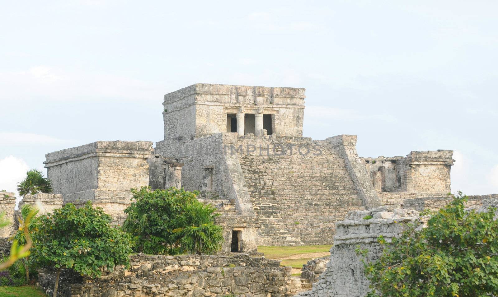 A Mayan Temple Used for Ceremonial purposes in Tulum, Mexico