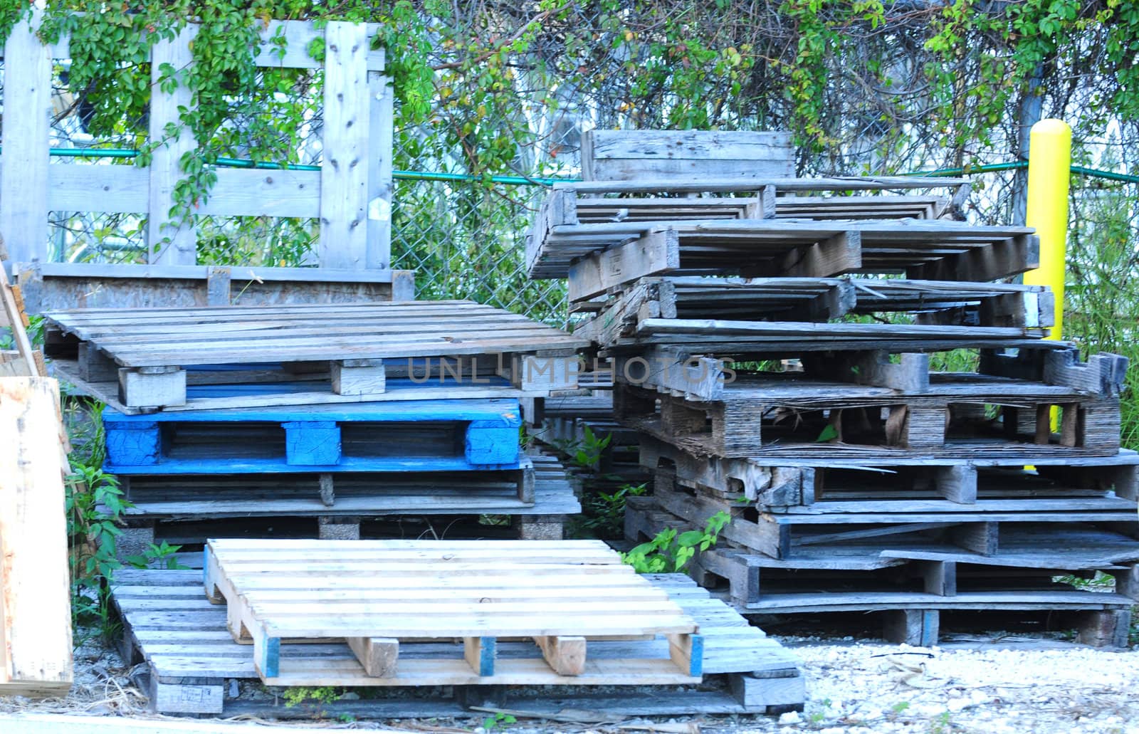 stacked shipping pallets for distribution