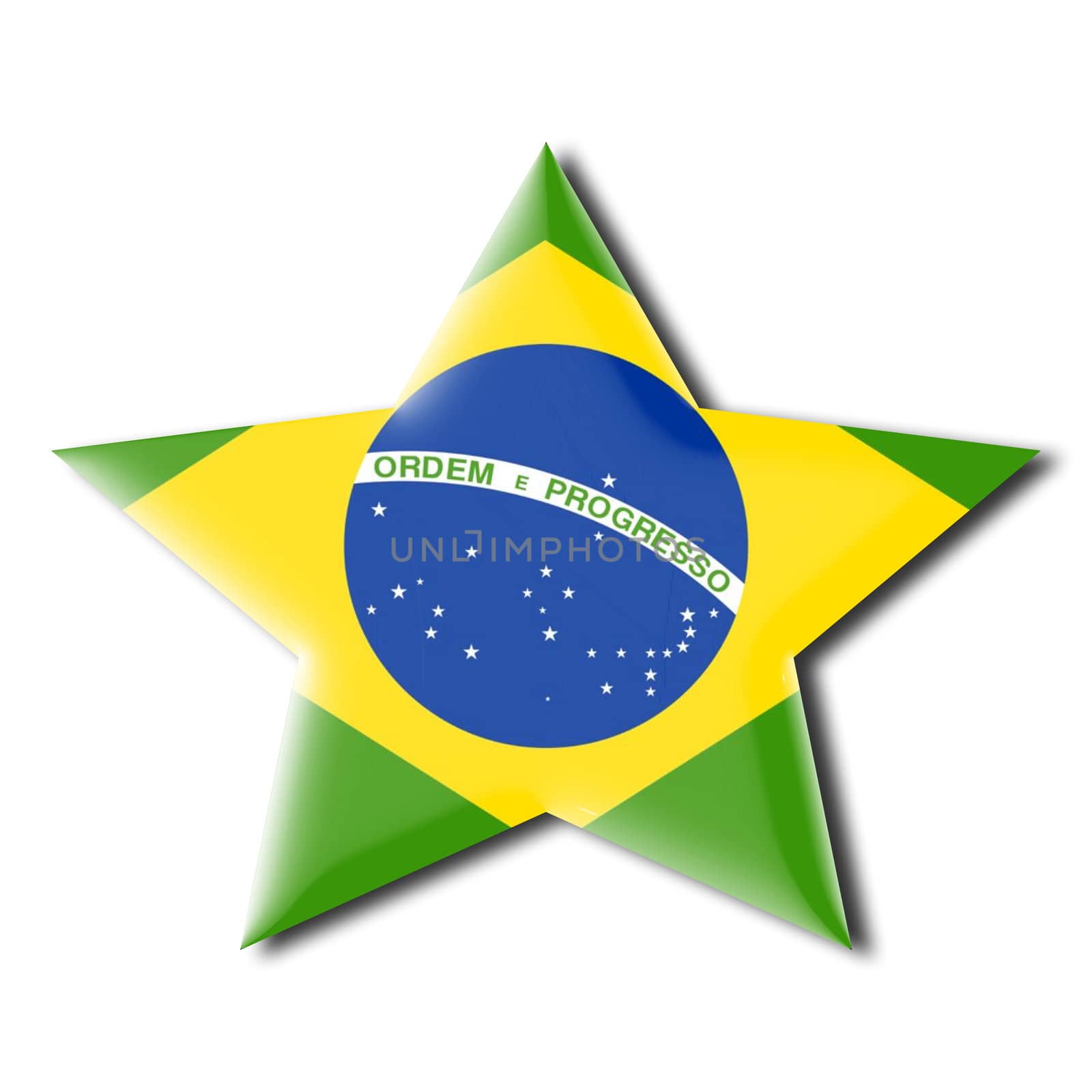 star shaped brazilian flag by lifeinapixel
