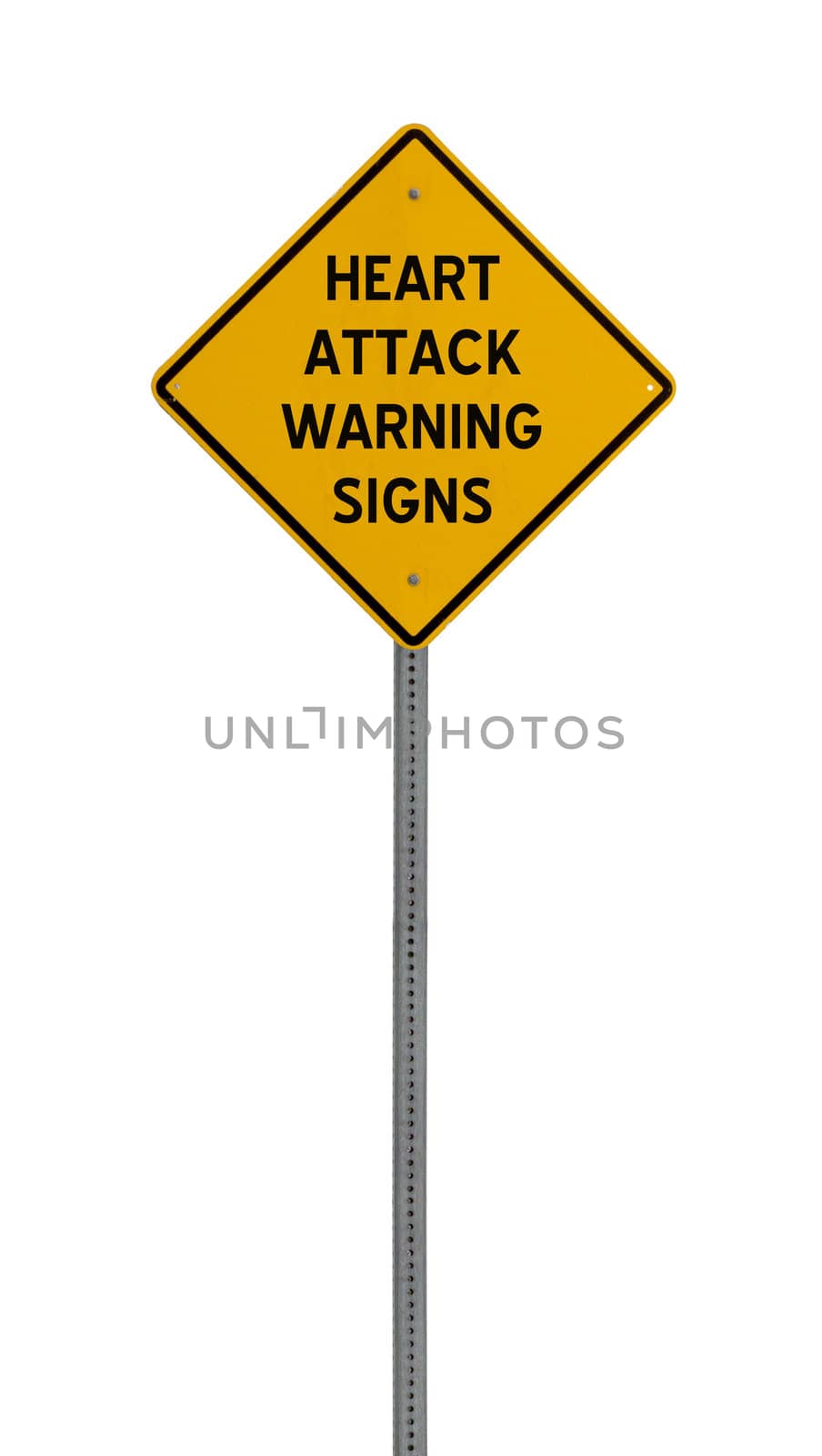 A yellow road warning sign isolated on white. Includes clipping path.