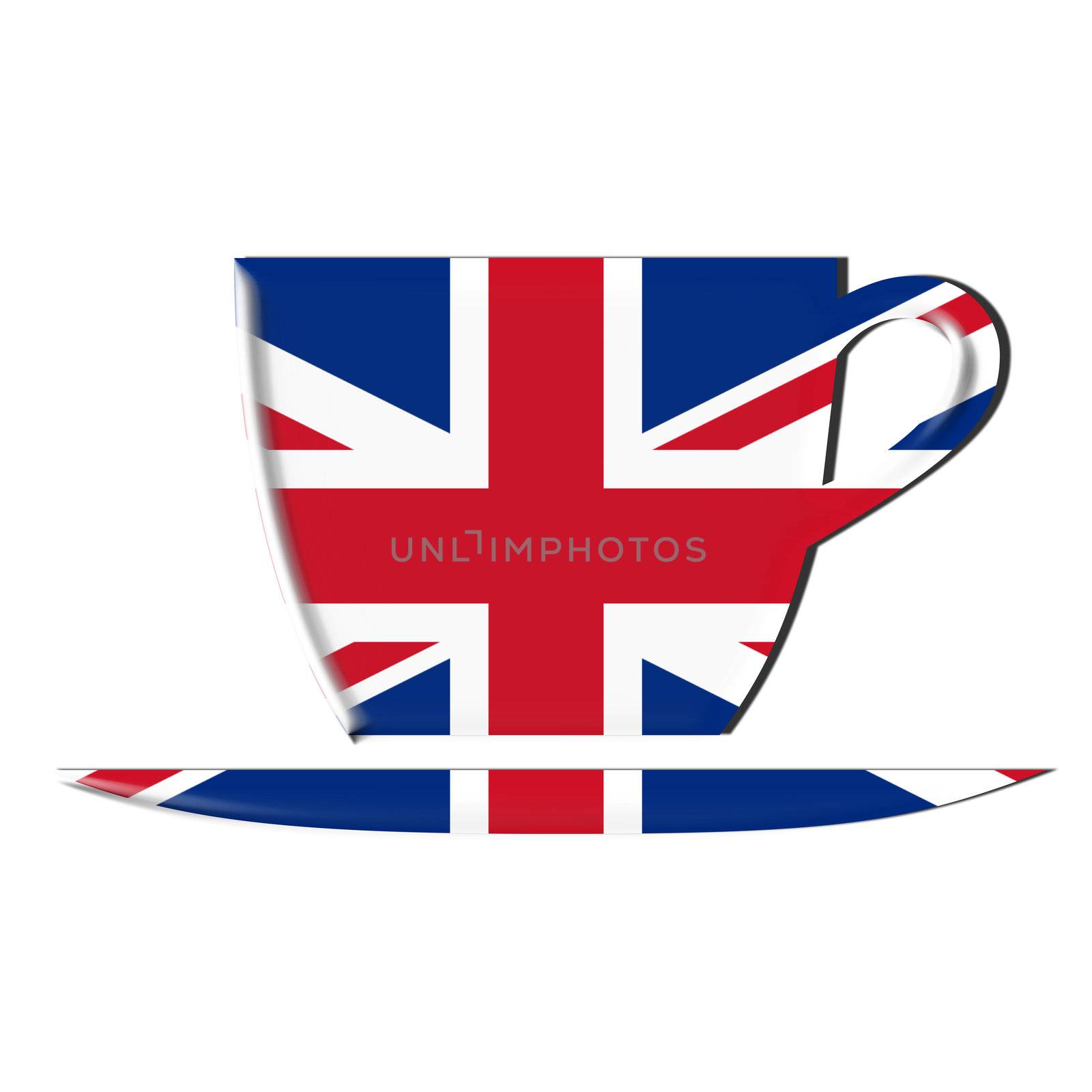 UK flag tea mug illustration