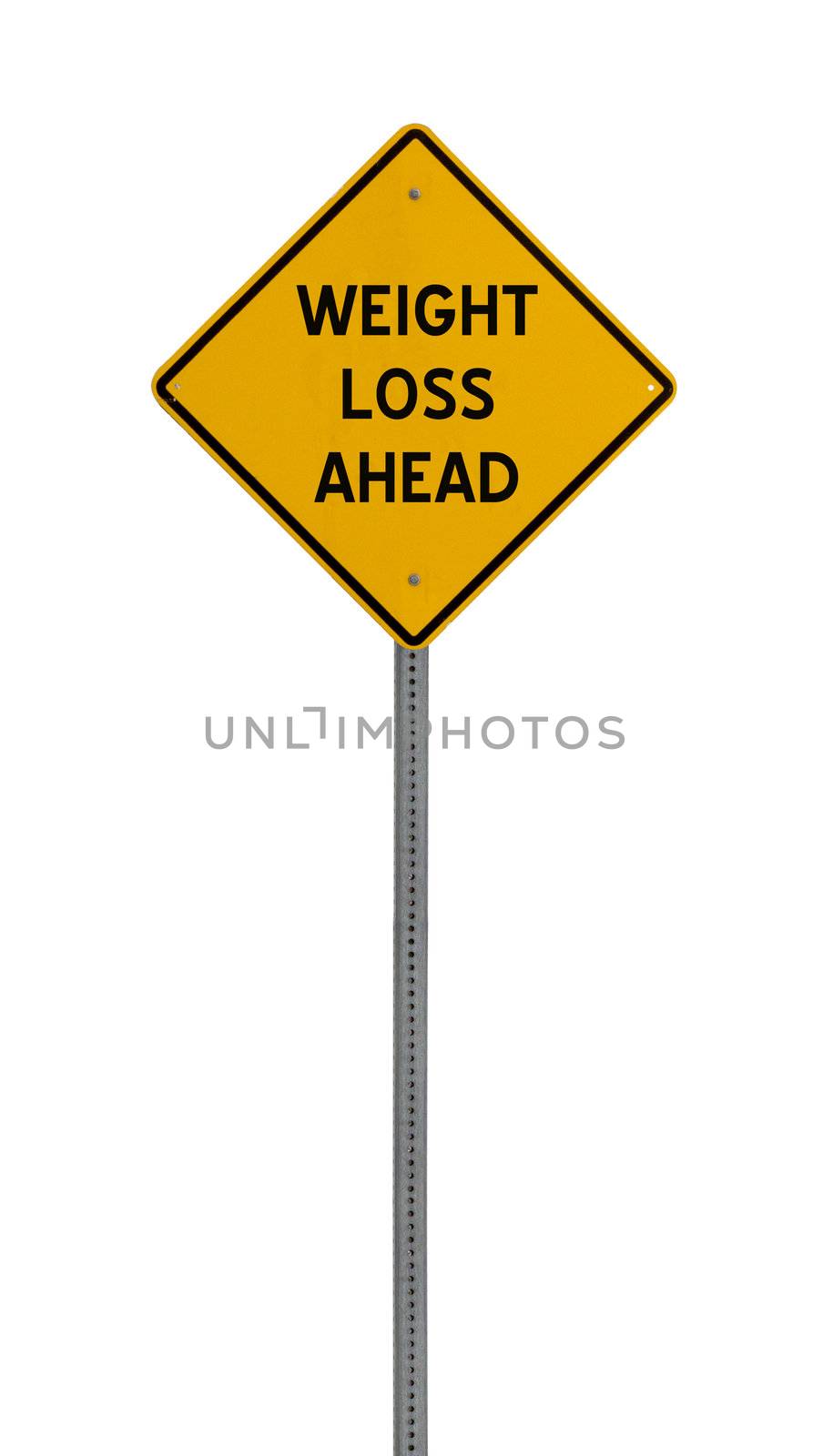 A yellow road warning sign isolated on white. Includes clipping path.