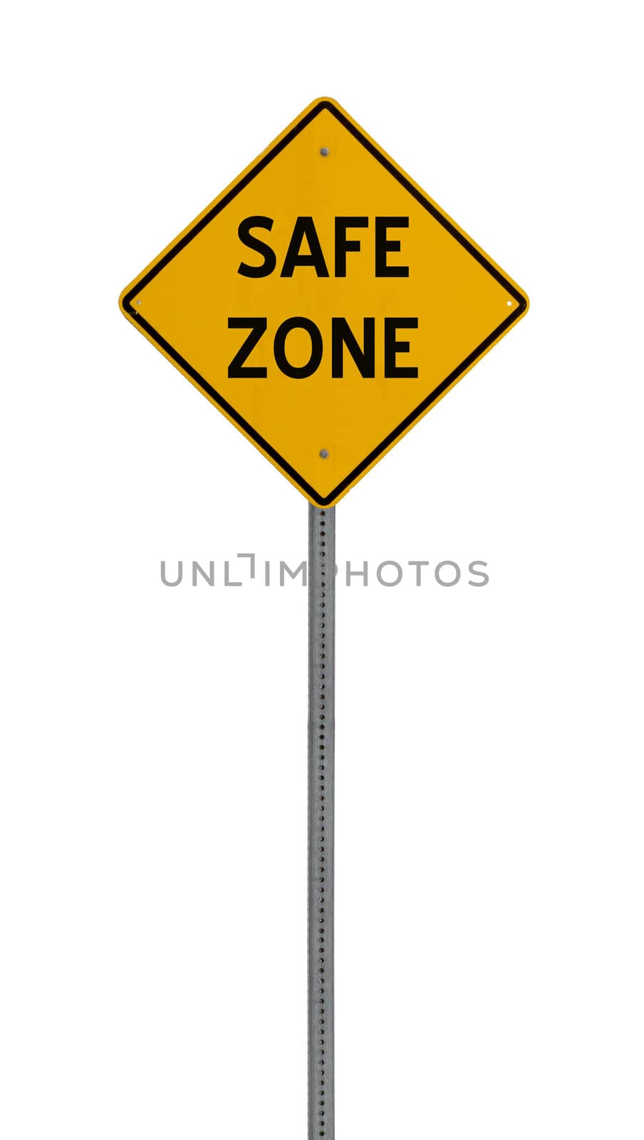 A yellow road warning sign isolated on white. Includes clipping path.