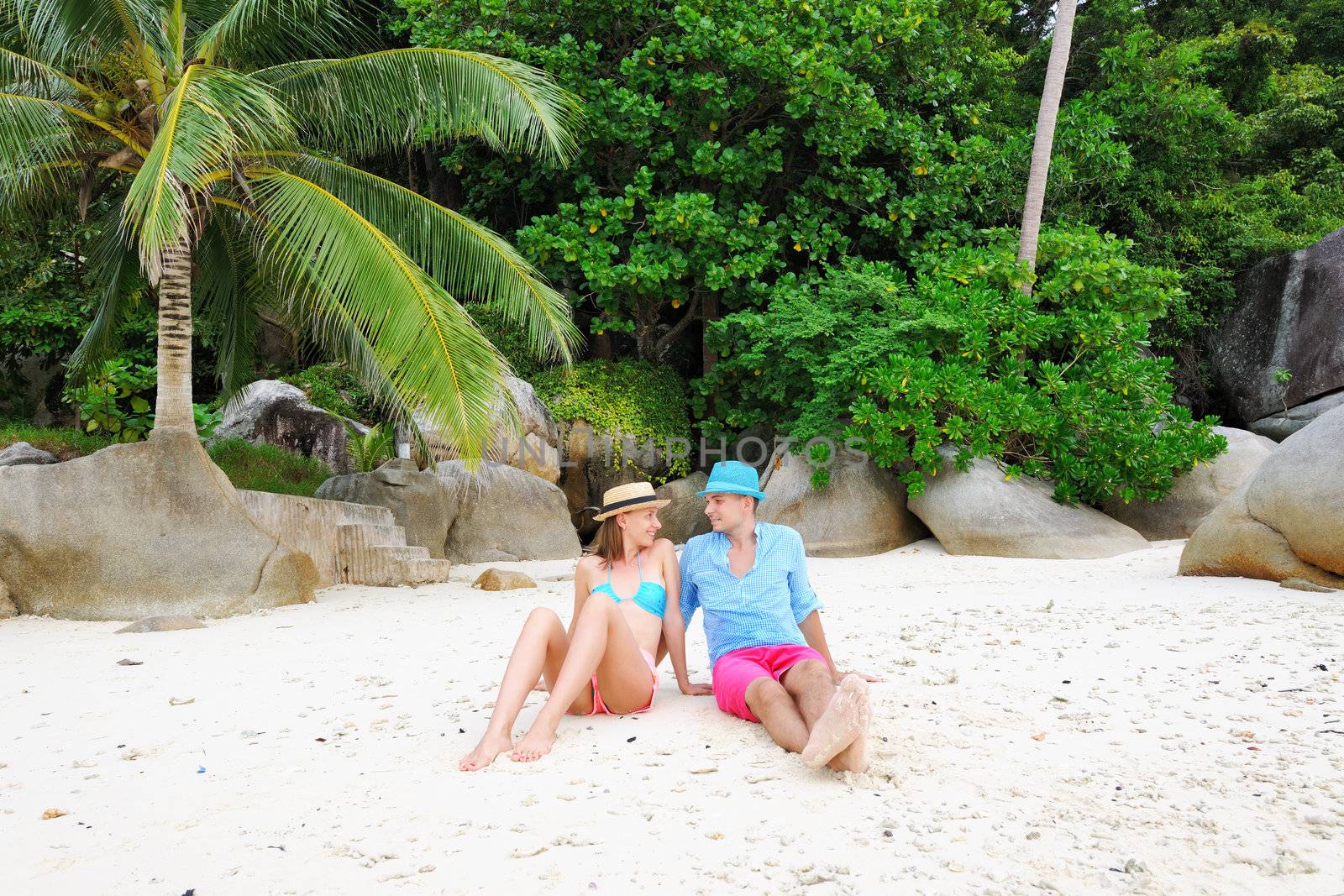 Couple on a tropical beach