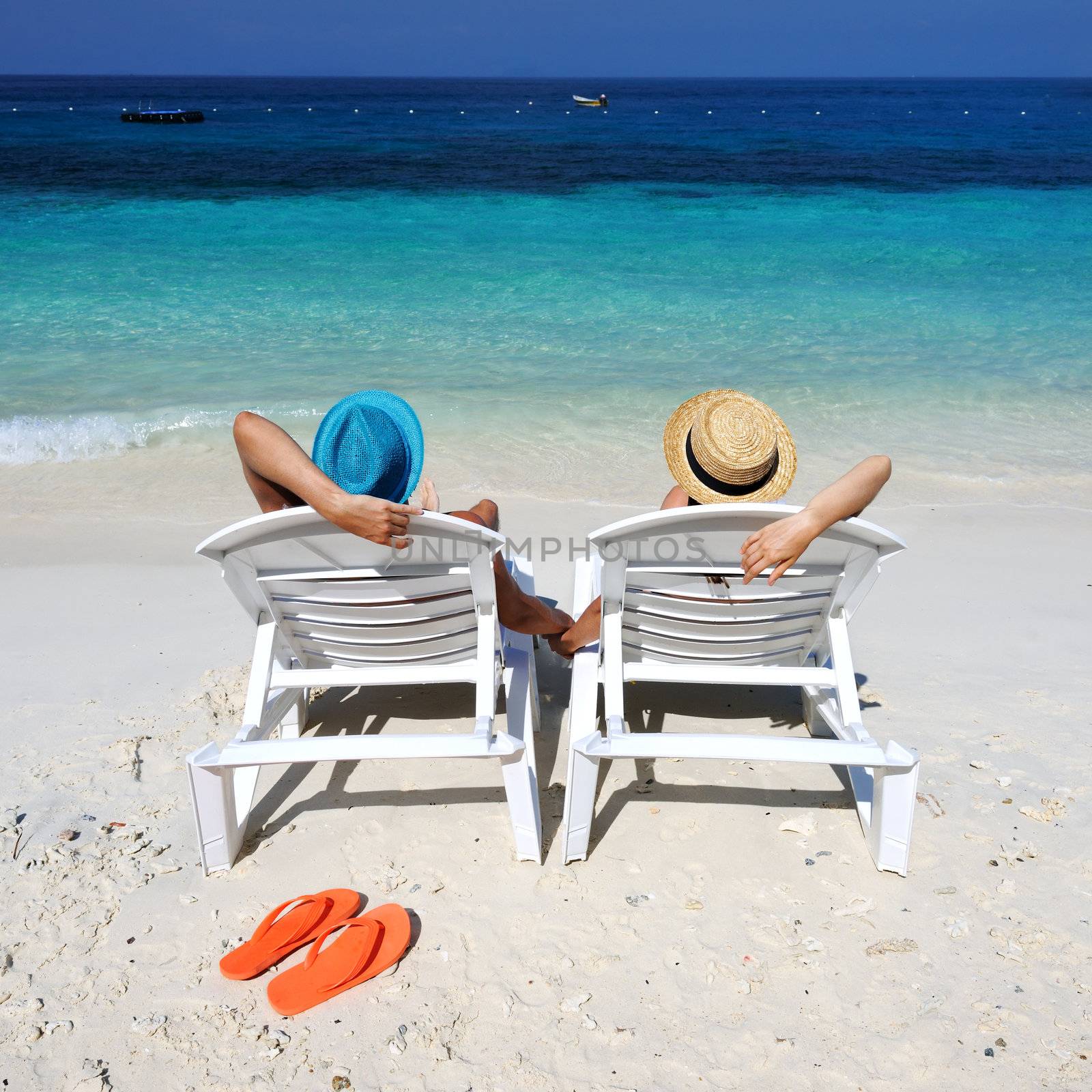 Couple on a tropical beach