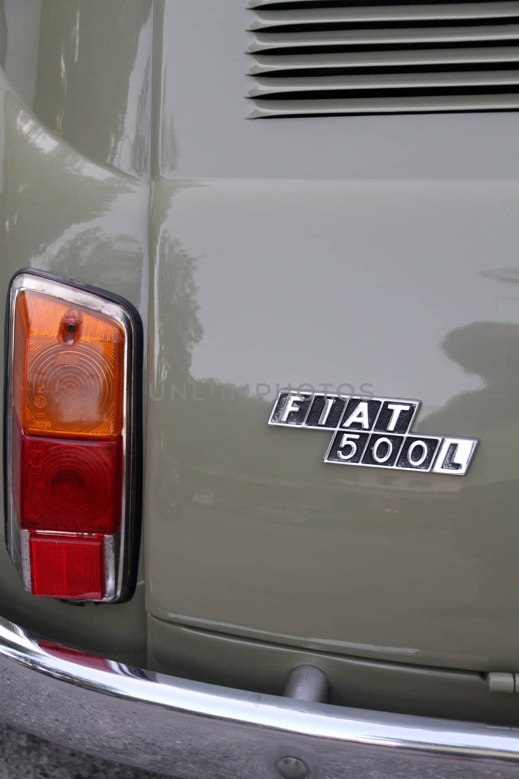 Nice green Fiat 500 - detail