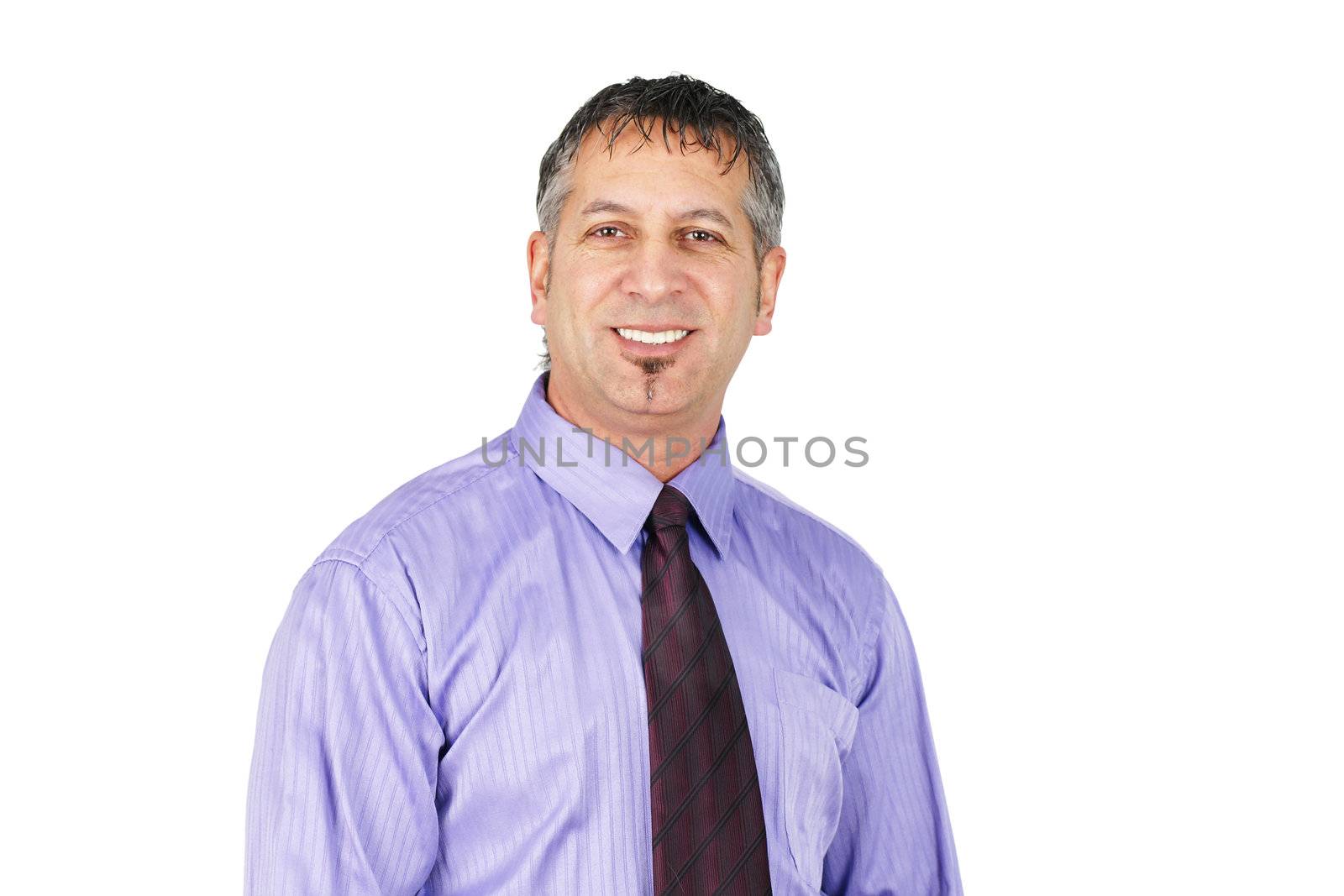 Middle aged business man smiling by Mirage3